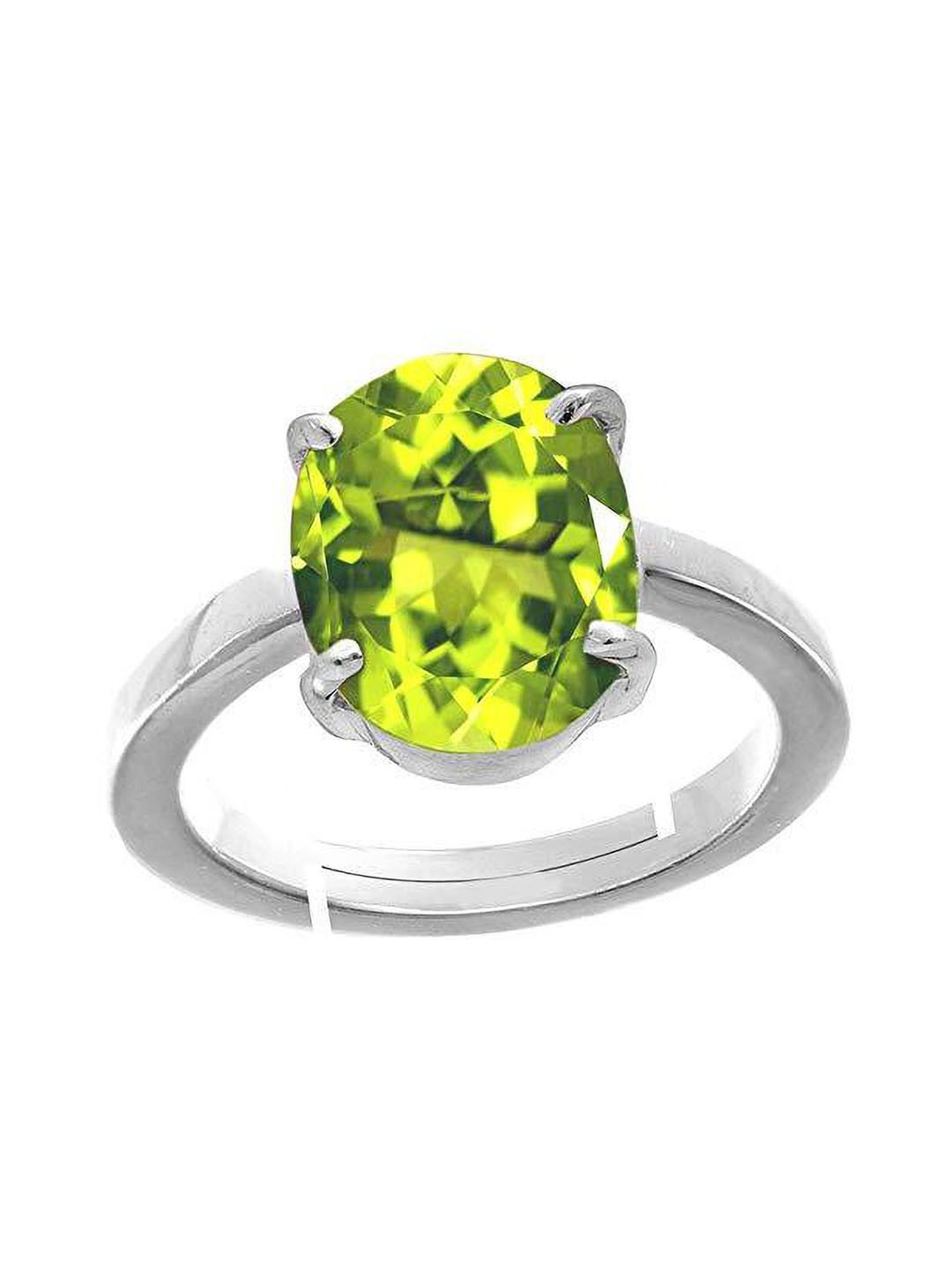 RRVGEM Unisex Peridot 8.25 Ratti 7.00 KT Brass Plated Ring