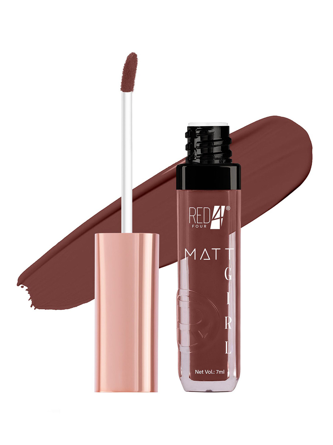 RED 4 Matt Girl Long Lasting Liquid Lipstick - 7 ml - Shade No - 208
