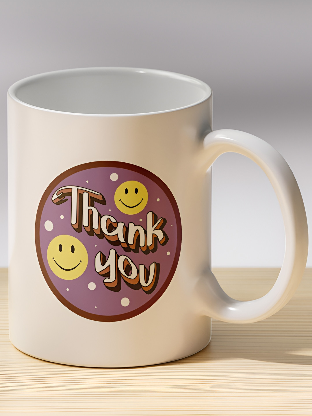 Gift4You Red Heart White Typography Ceramic Handmade Cup-320ml