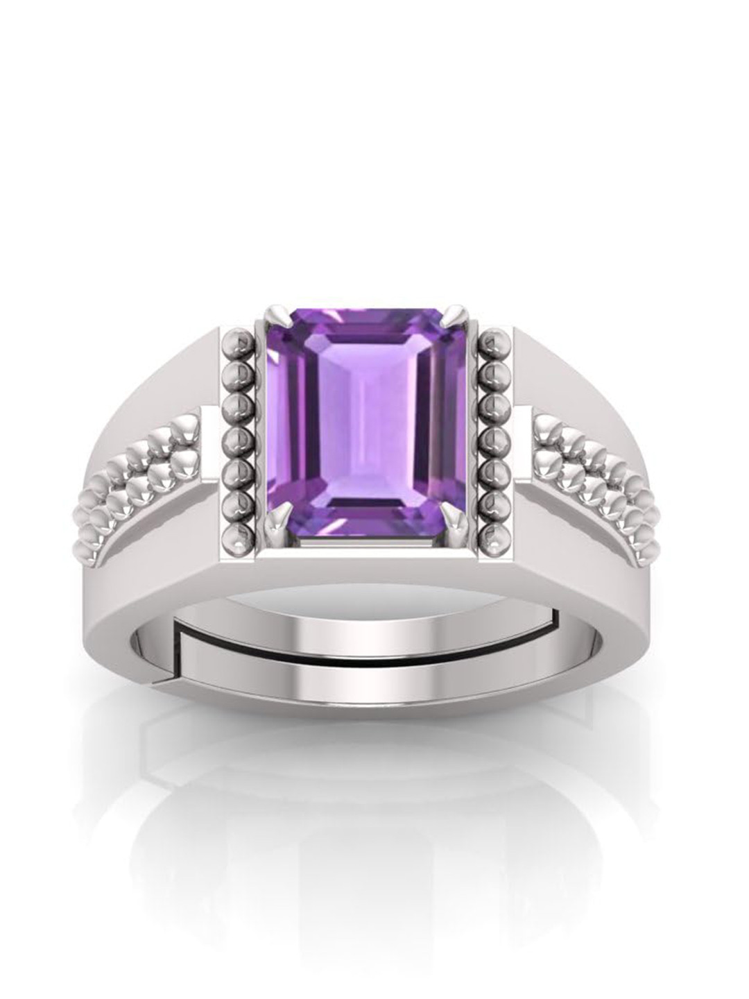RRVGEM 9.00 Ratti Silver Plated Amethyst Ring