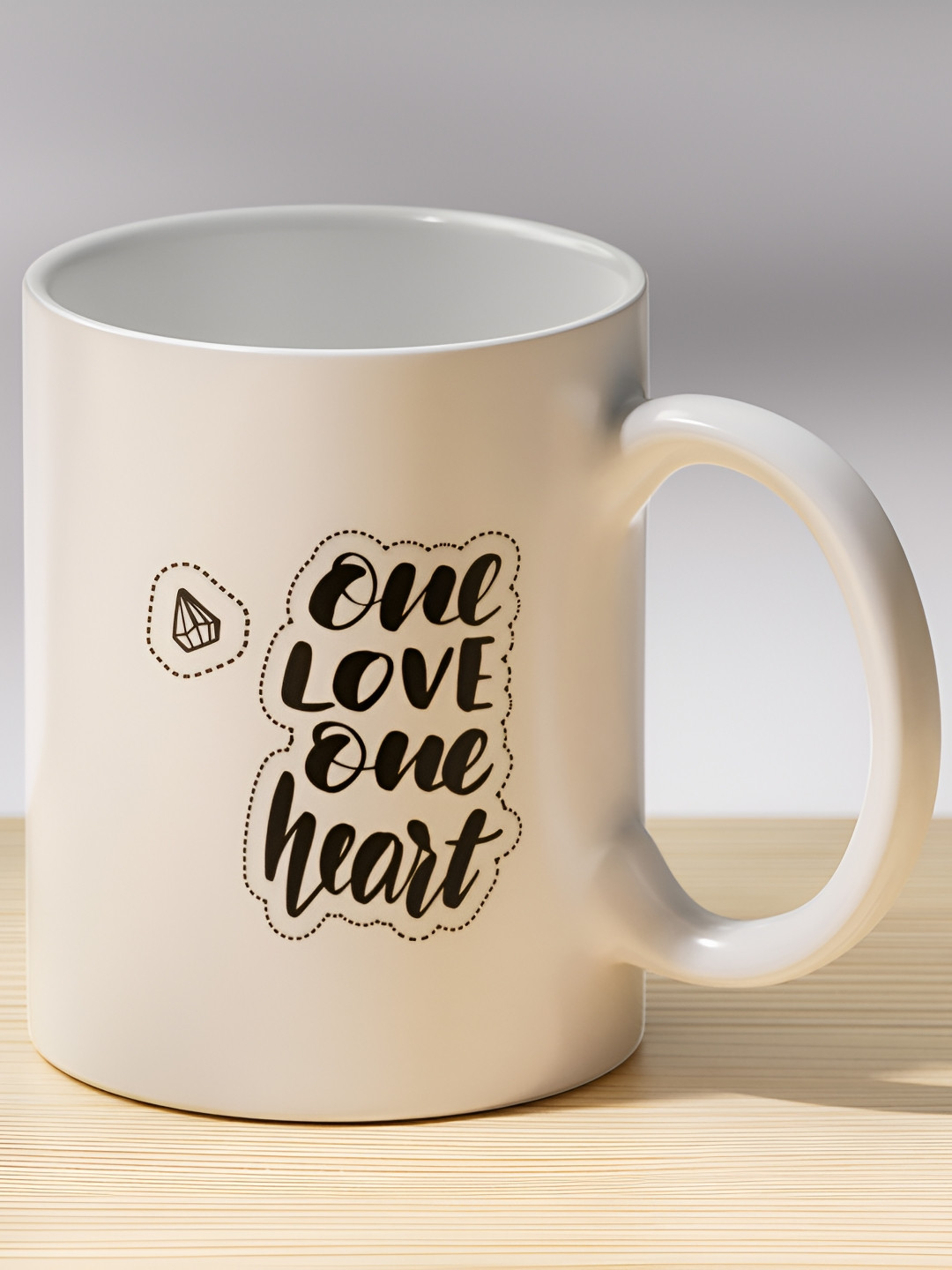 Gift4You Horizon Multicoloured Typography Ceramic Handmade Cup-330ml