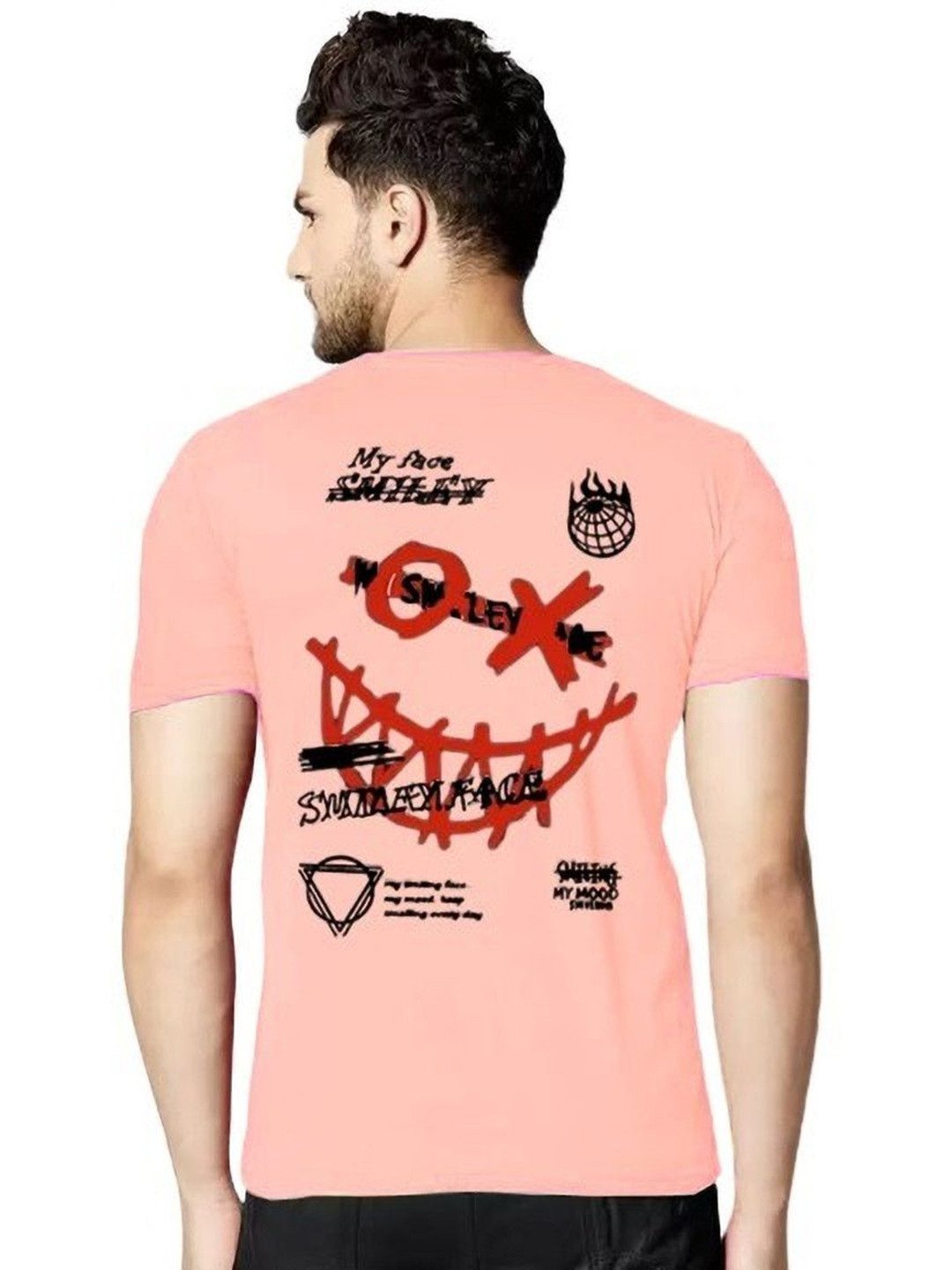 Kushi Flyer Typography Printed Round Neck T-shirt