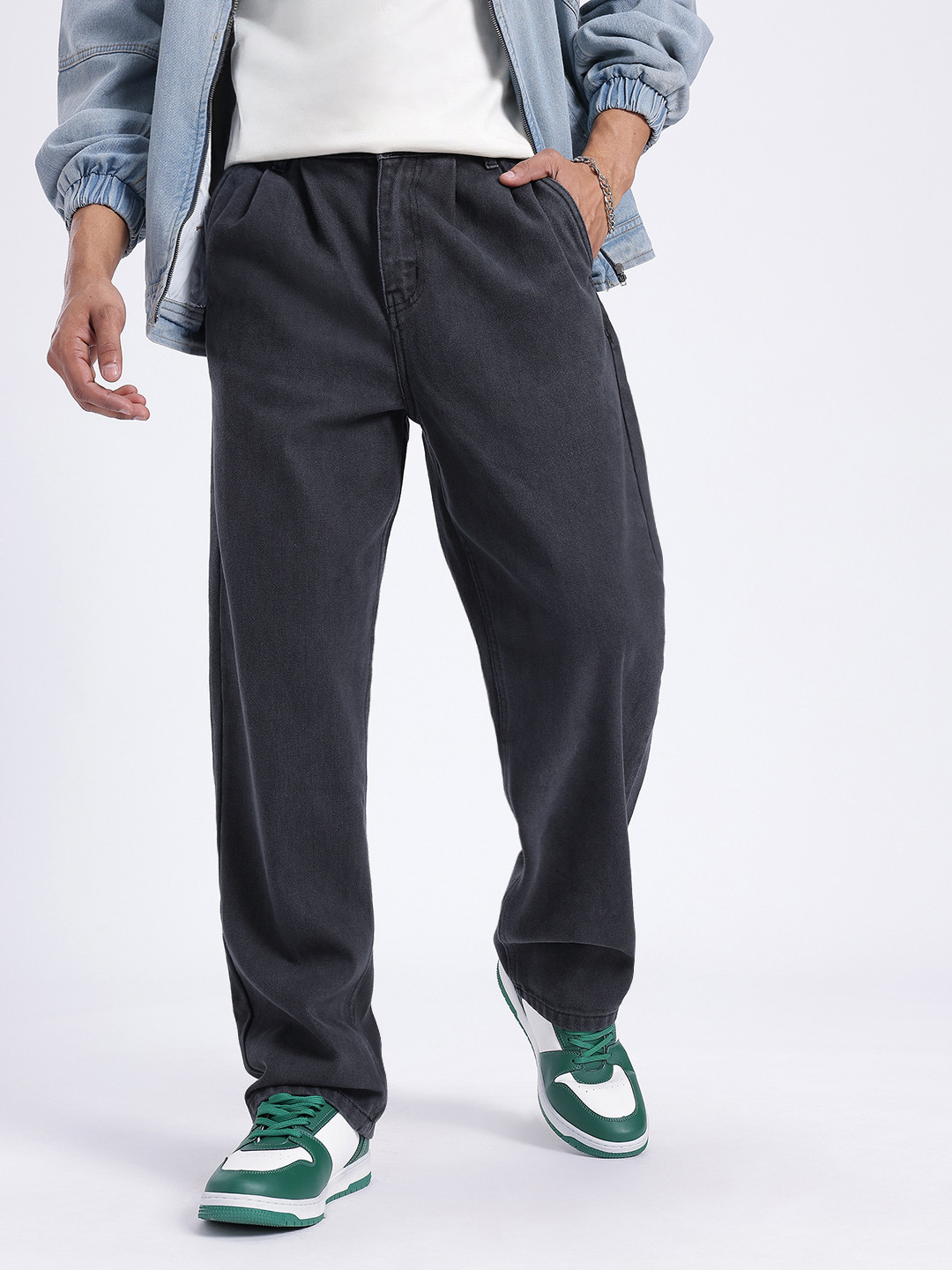 glitchez Men Mid-Rise Loose Fit Jeans