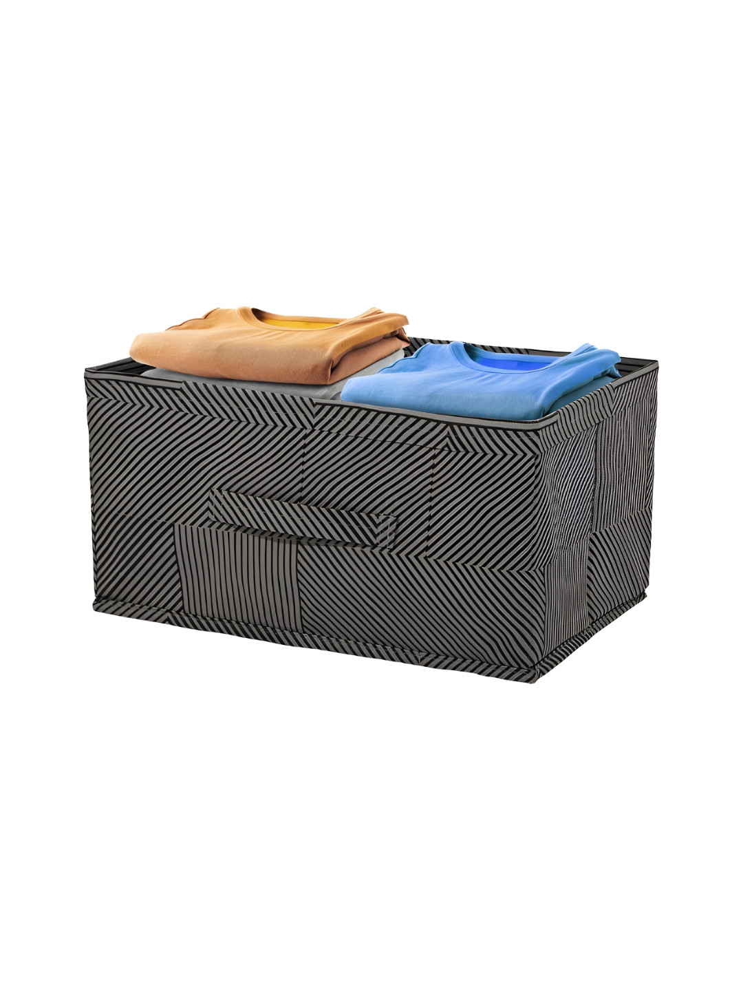 Aura Grey & Black Printed Wardrobe Storage Drawer Organisers