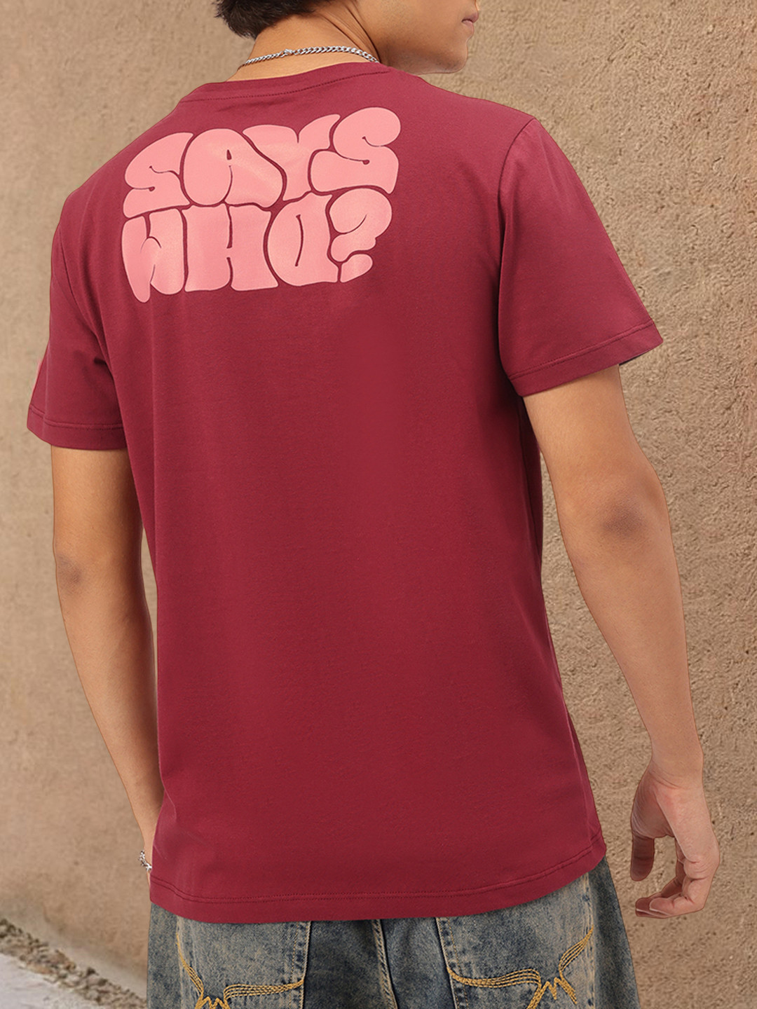 glitchez Textual Print T-shirt