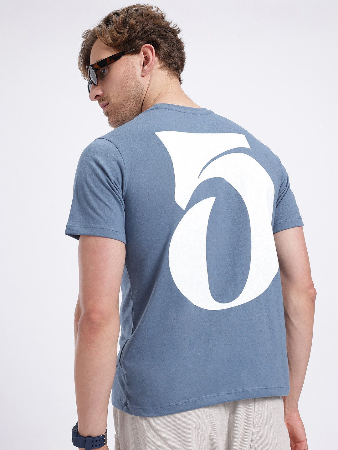 glitchez Brand Logo Placement Print Regulat Fit T-Shirt