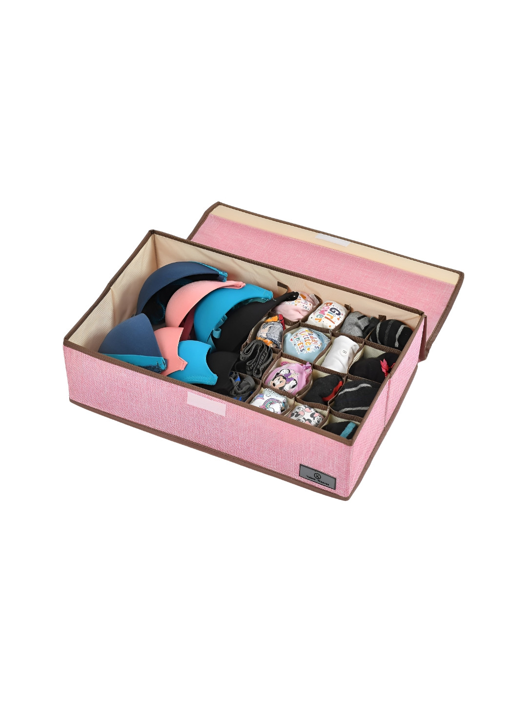 Yellow Weaves Pink Regular Drawer Organisers