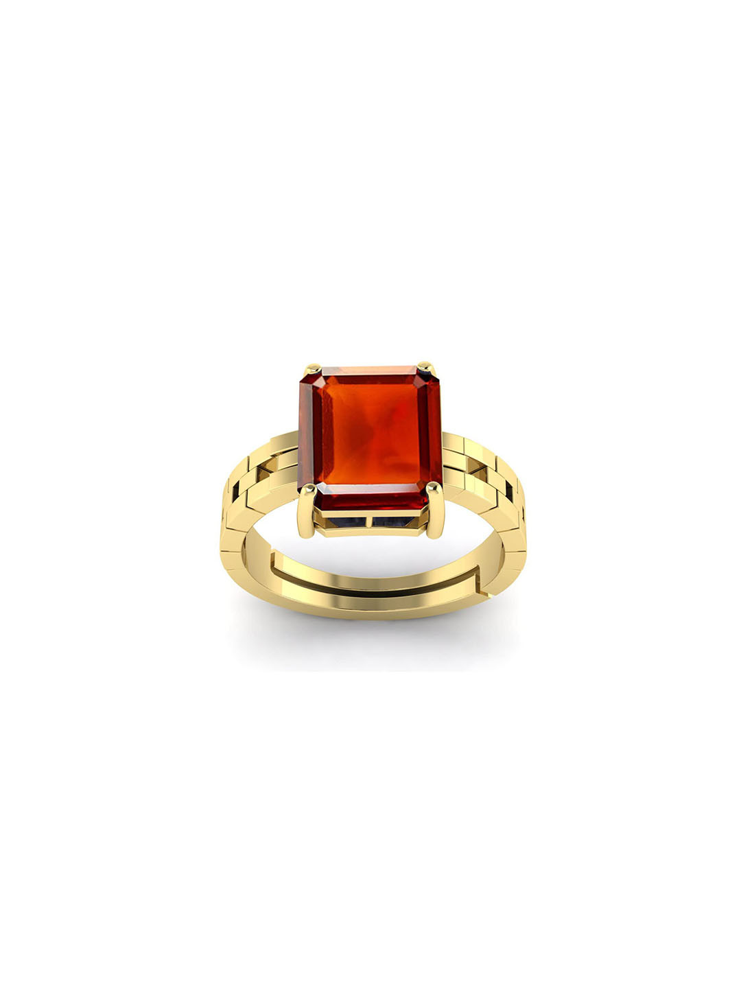 RRVGEM Hessonite Garnet Gomed Ring