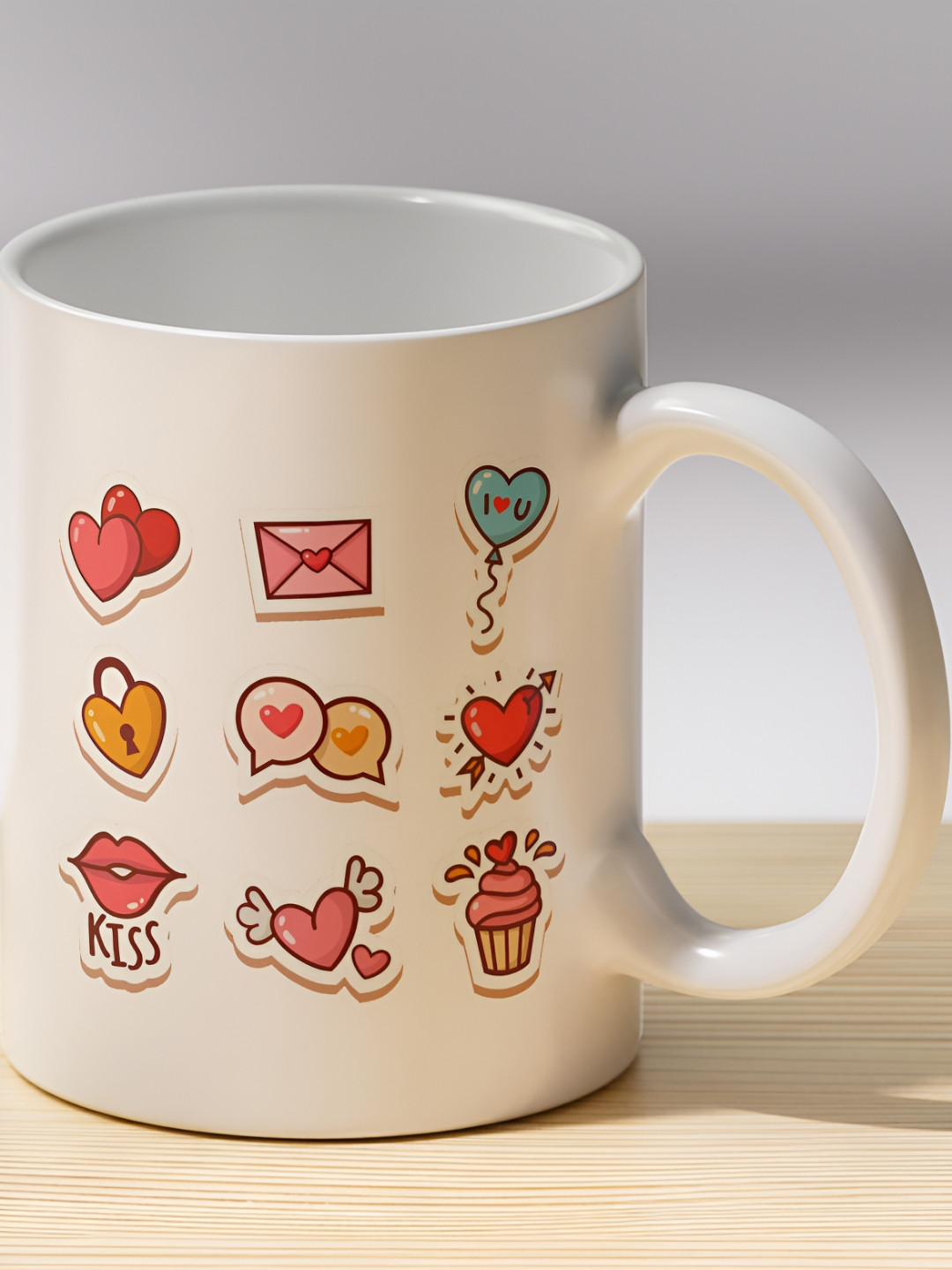 Gift4You Barrel Multicoloured Conversational Ceramic Handmade Cup-325ml