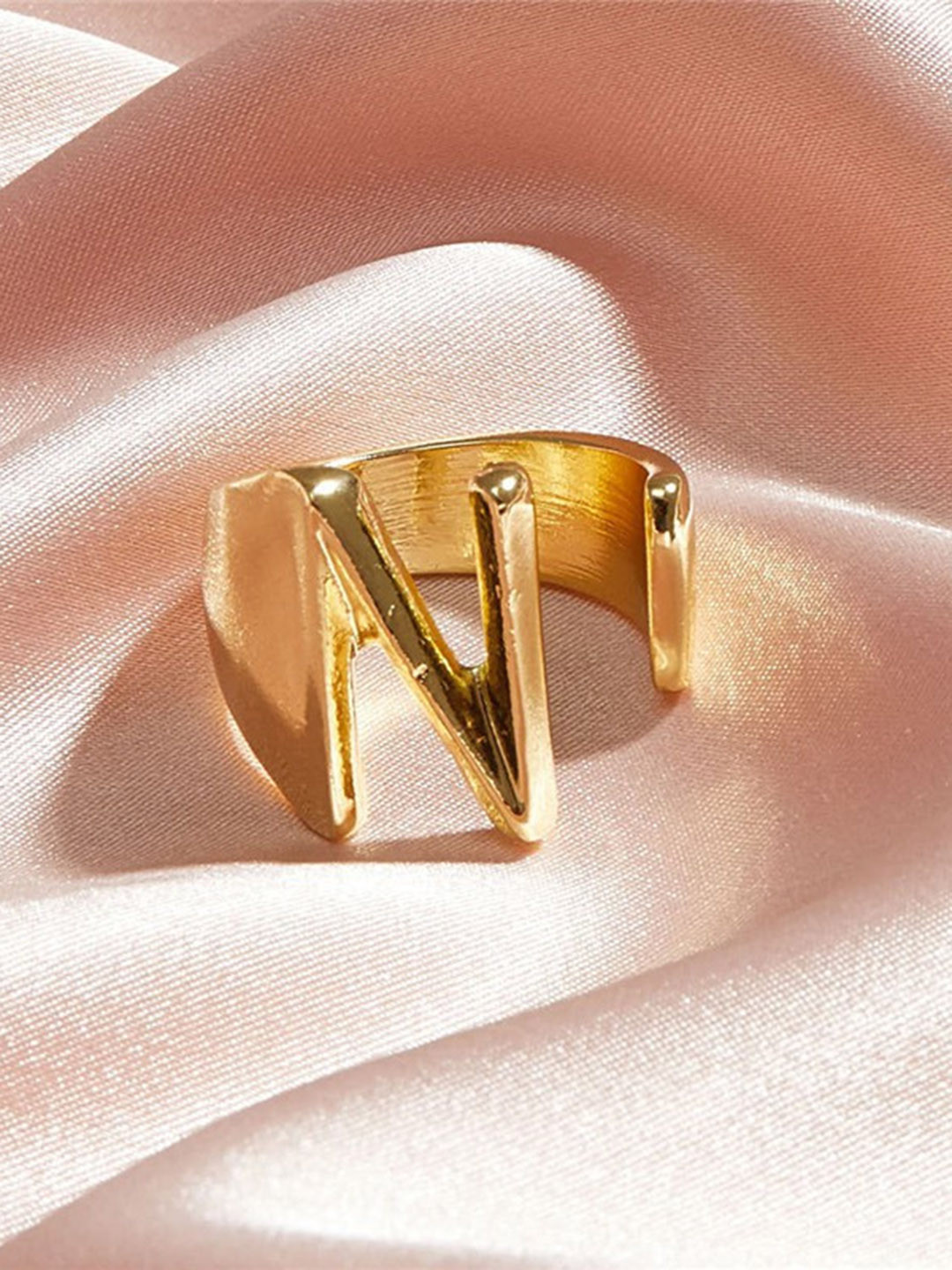 Arzonai Metal Alphabet Ring Set