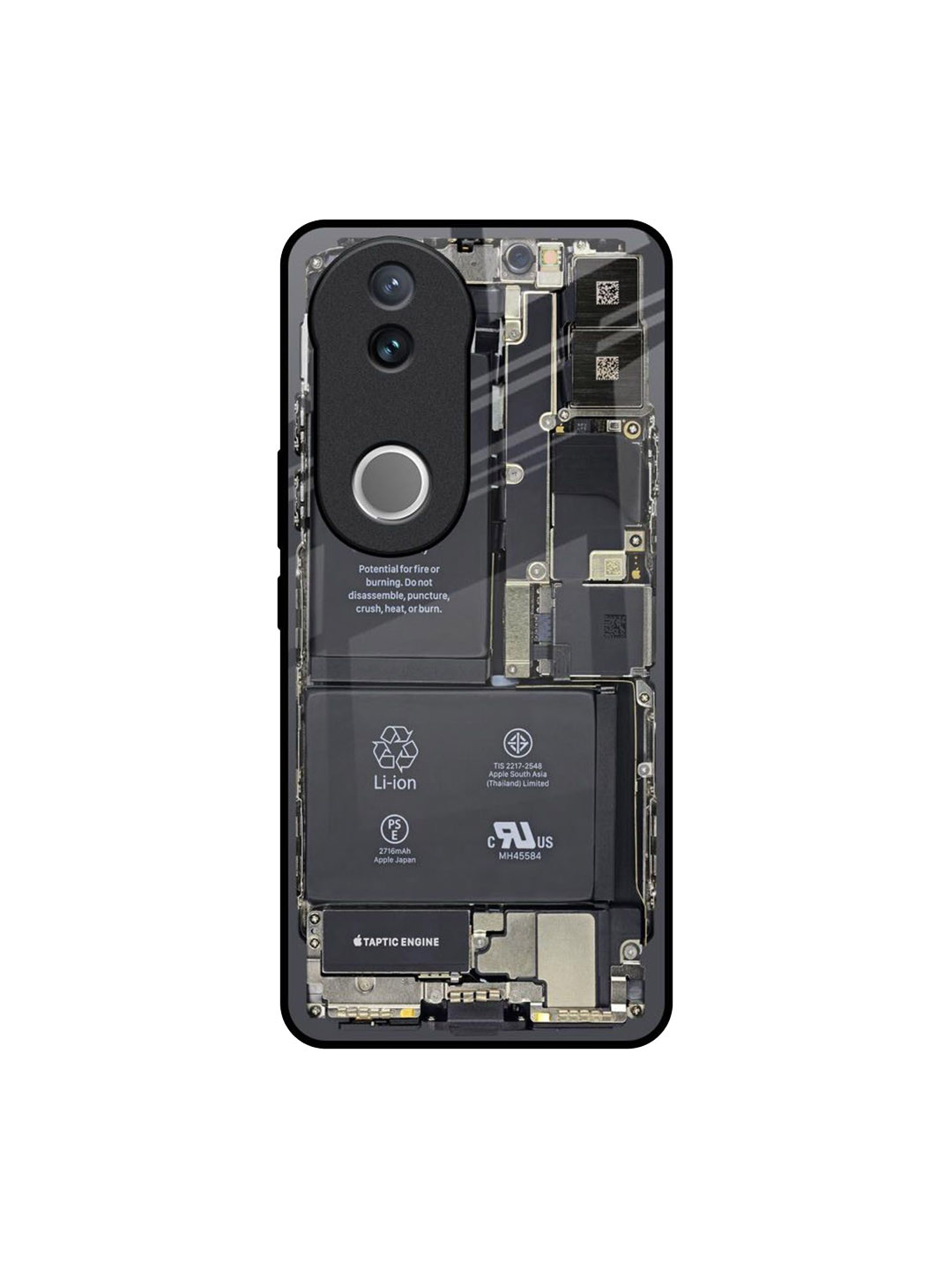 QRIOH Skeleton Inside Printed Vivo V50e 5G Impact Resistant Back Case