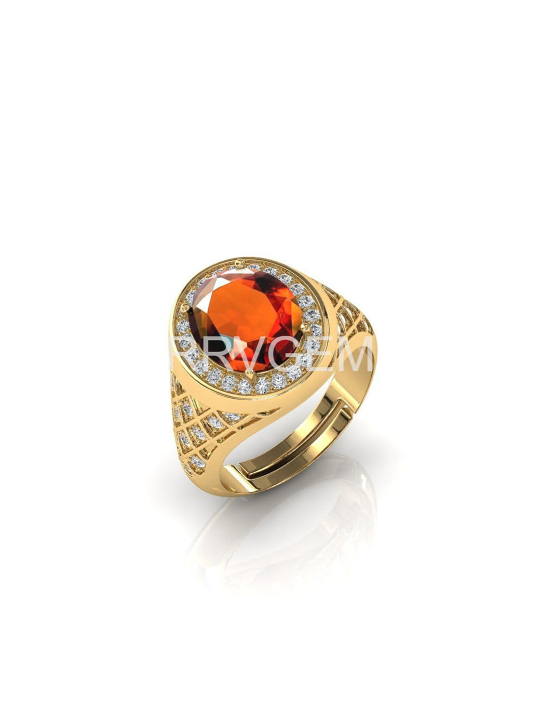 RRVGEM 6.50 KT Onyx Gemstone Studded Adjustable Finger Ring