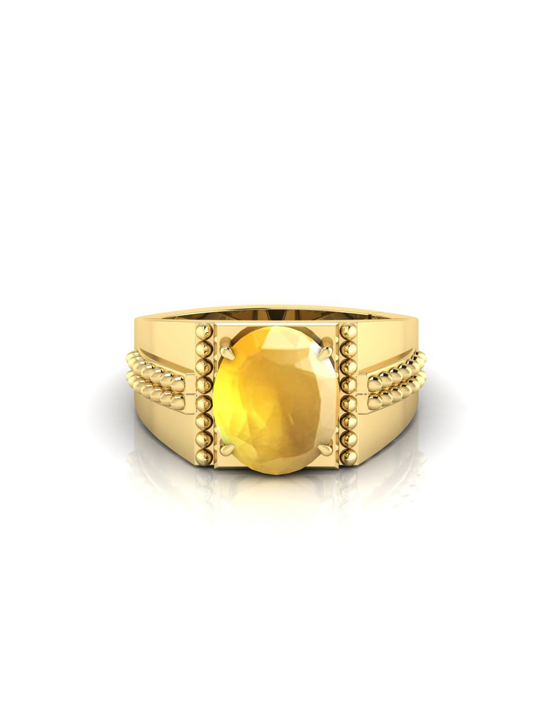 RRVGEM 5.00 KT 5.25 Ratti Pukhraj Ring