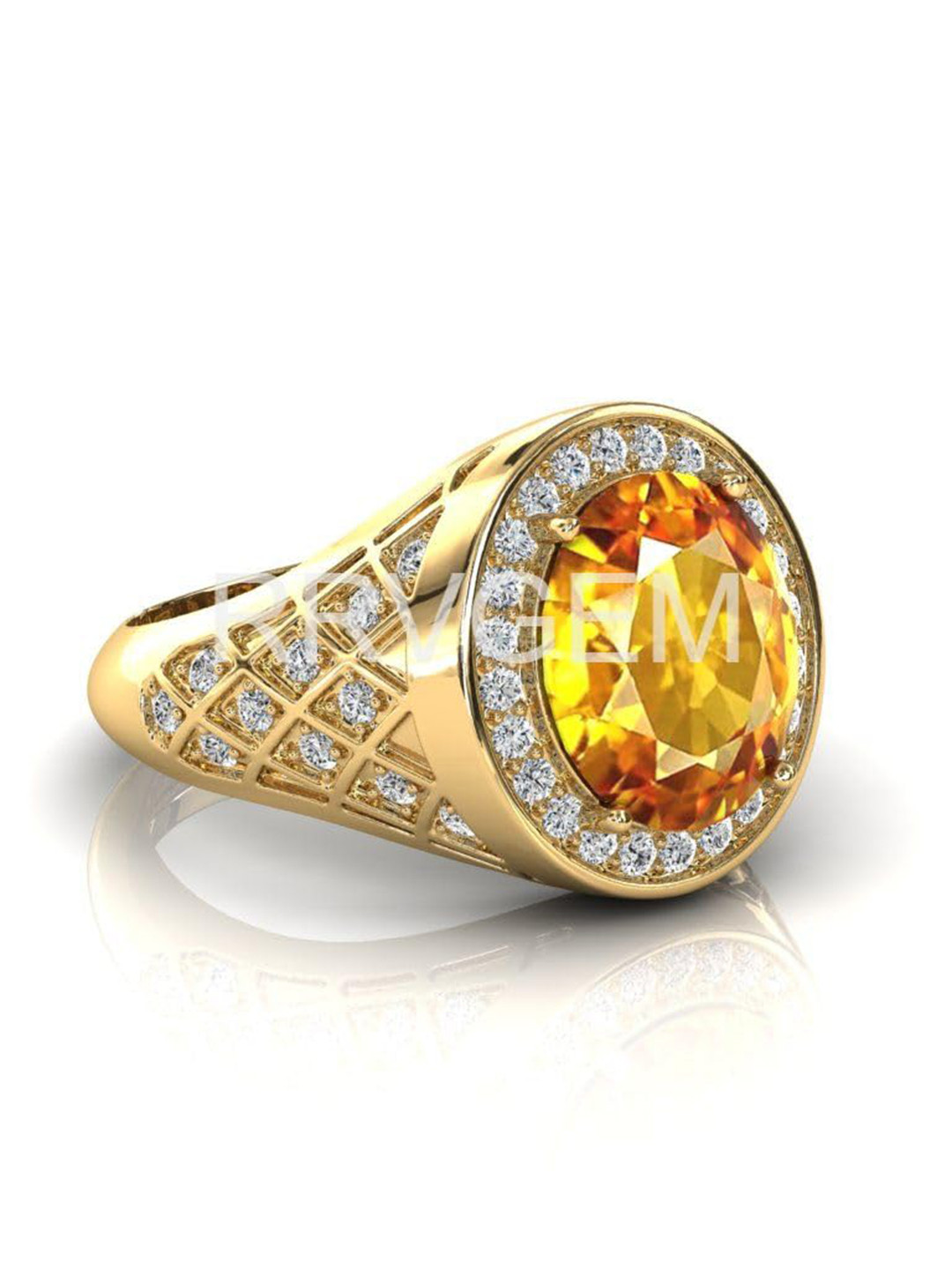 RRVGEM 10.5 Ratti Citrine Finger Ring