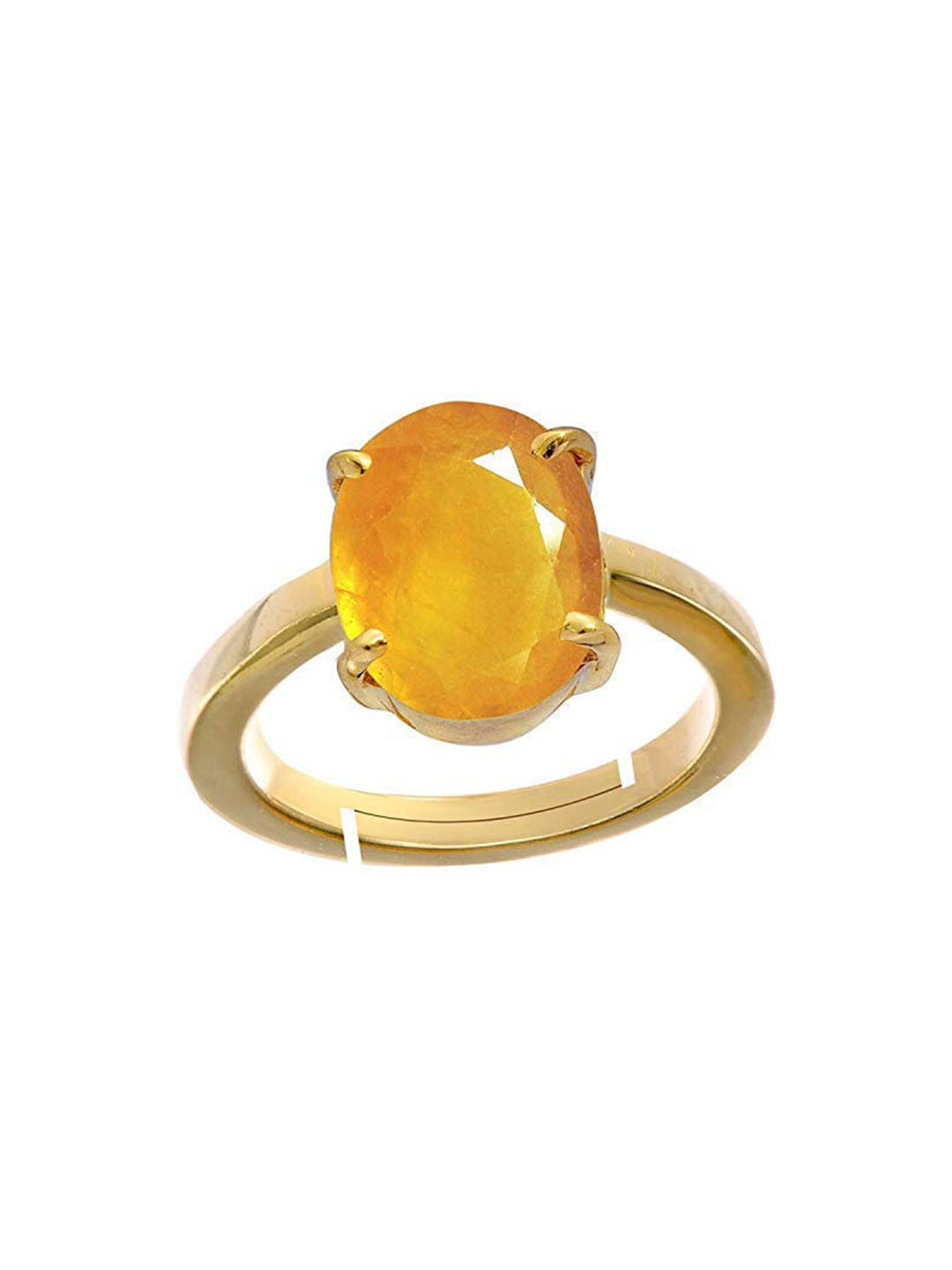 RRVGEM Gold Plated Yellow Sapphire Ring