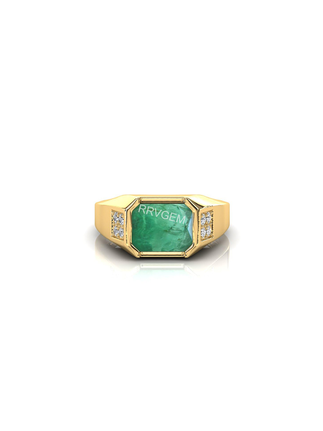RRVGEM 5.5 Ratti Emerald Adjustable Finger Ring