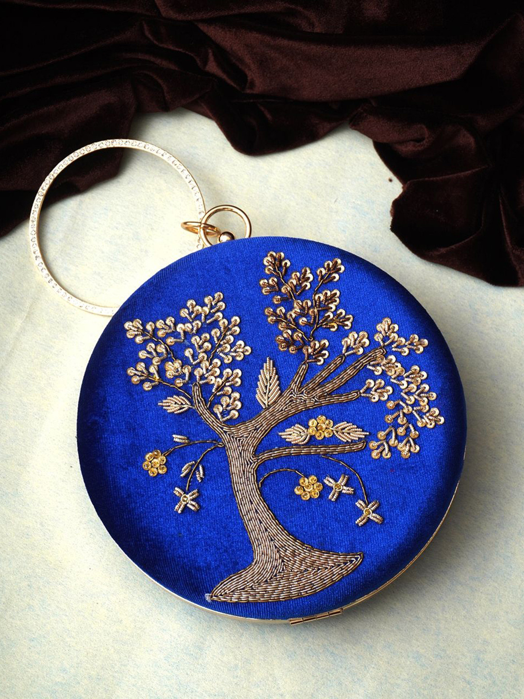 FOR THE BEAUTIFUL YOU Embroidered Box Clutch