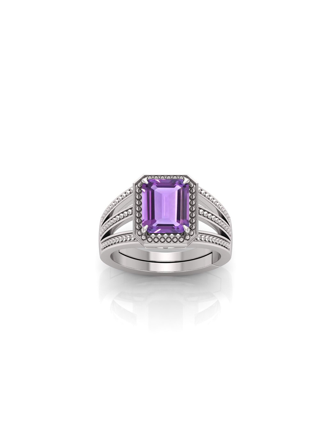 RRVGEM Set Of 5 Amethyst Finger Ring