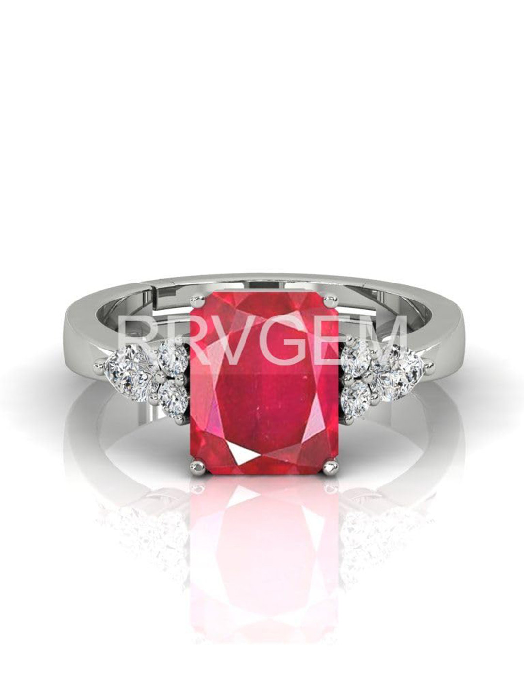 RRVGEM Ruby 7.50 KT Stone Studded Finger Ring