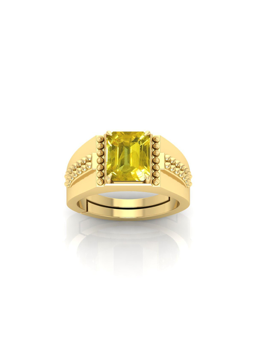 RRVGEM Pukhraj Gem Finger Ring