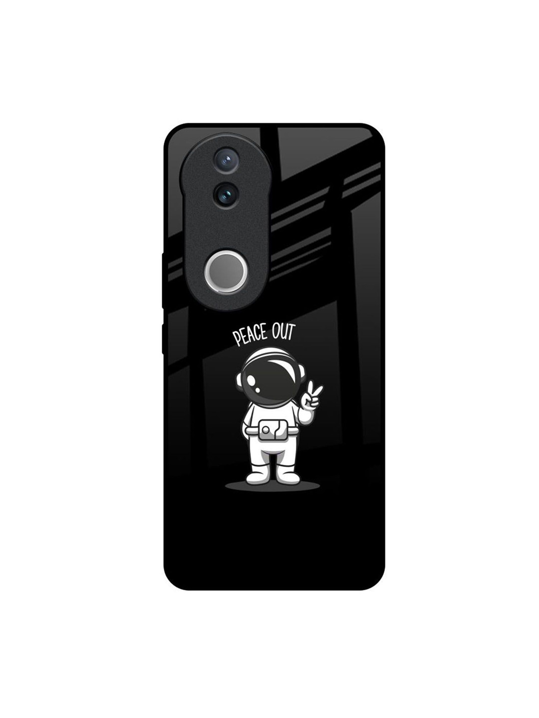 QRIOH Peace Out Astro Real Printed Vivo V50e 5G Impact Resistant Back Case