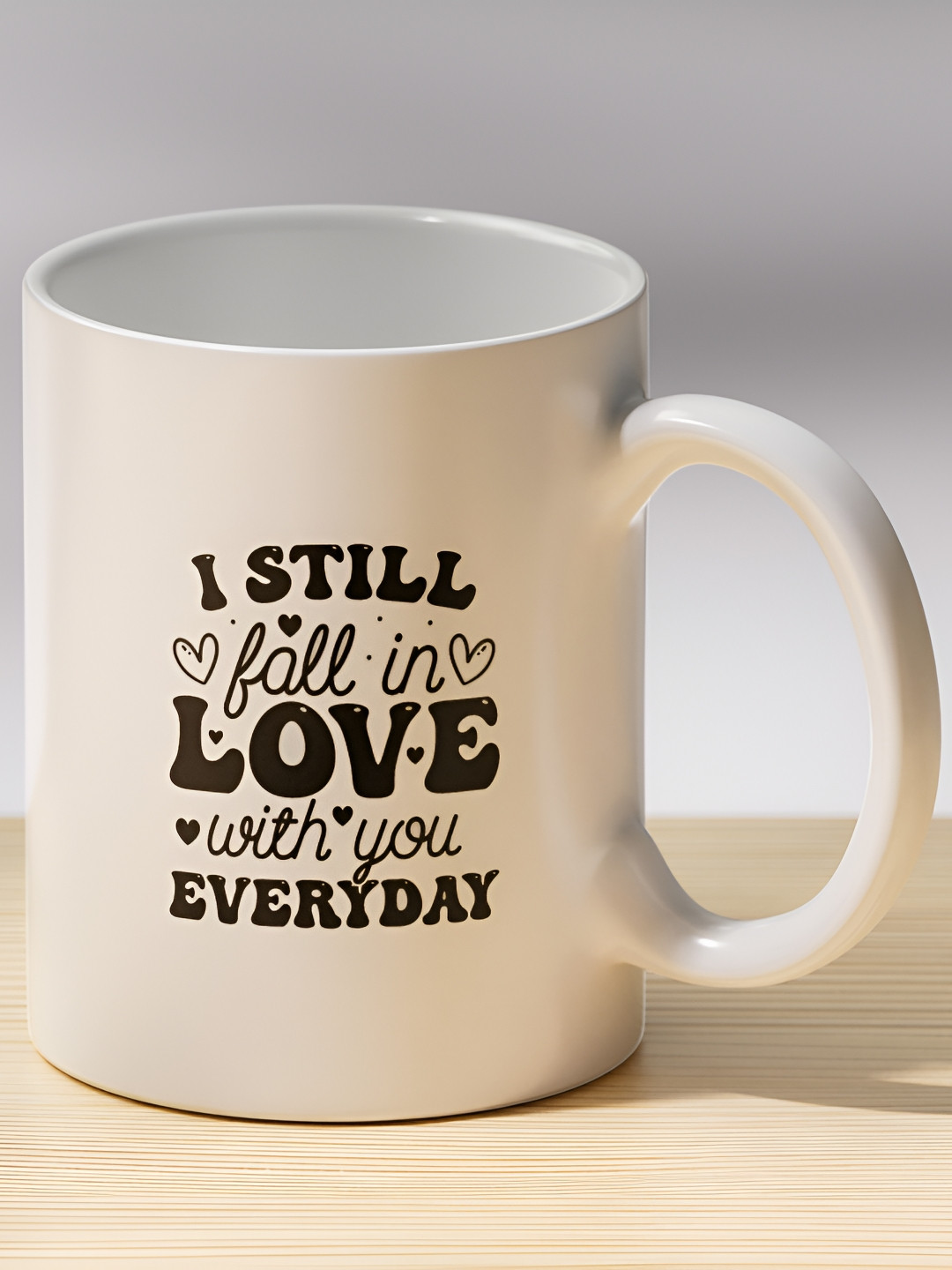 Gift4You Double Layer Multicoloured Typography Ceramic Handmade Cup-320ml