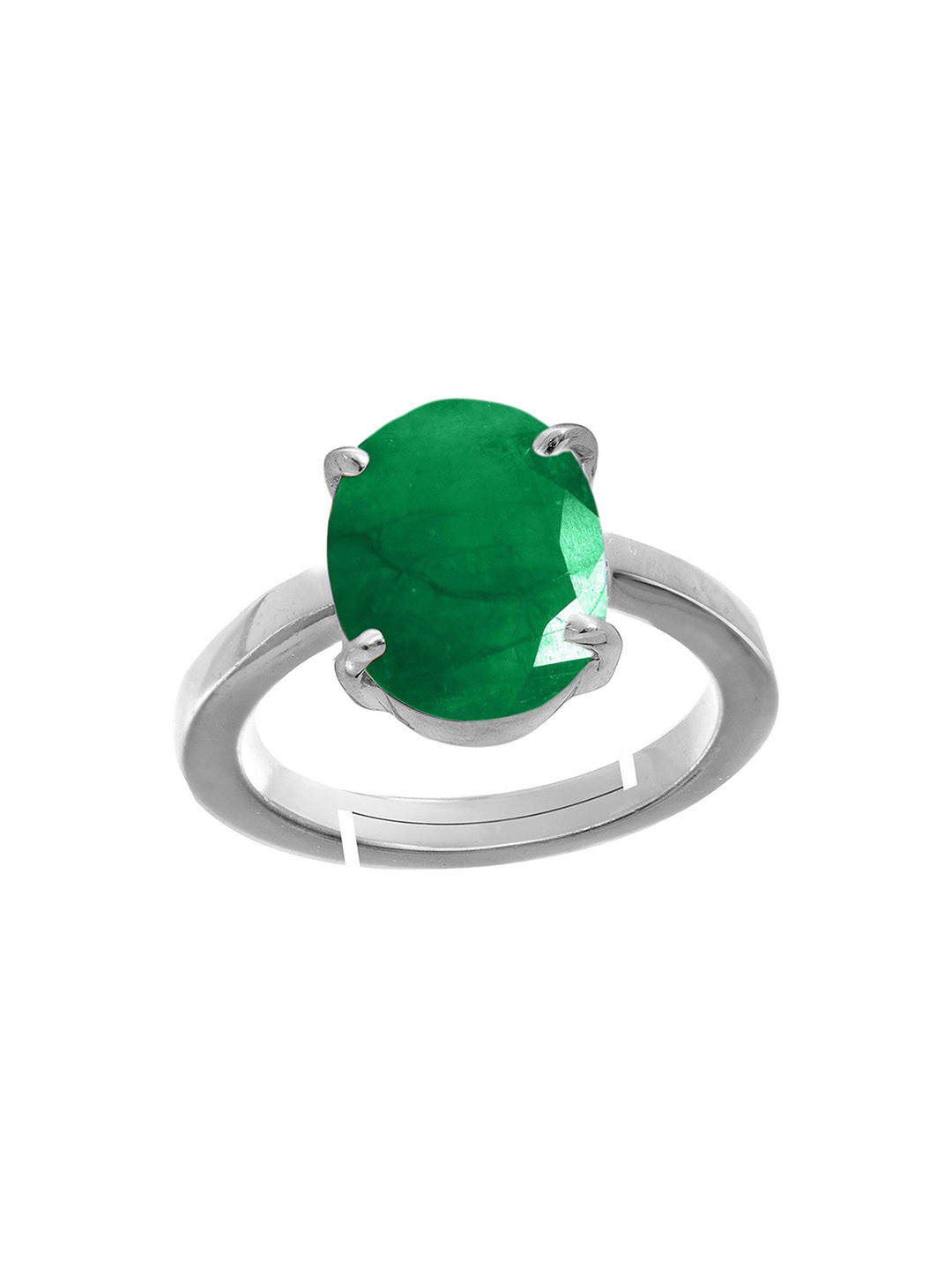 RRVGEM 4.50 KT Silver Plated Zambian Emerald Panna Ring