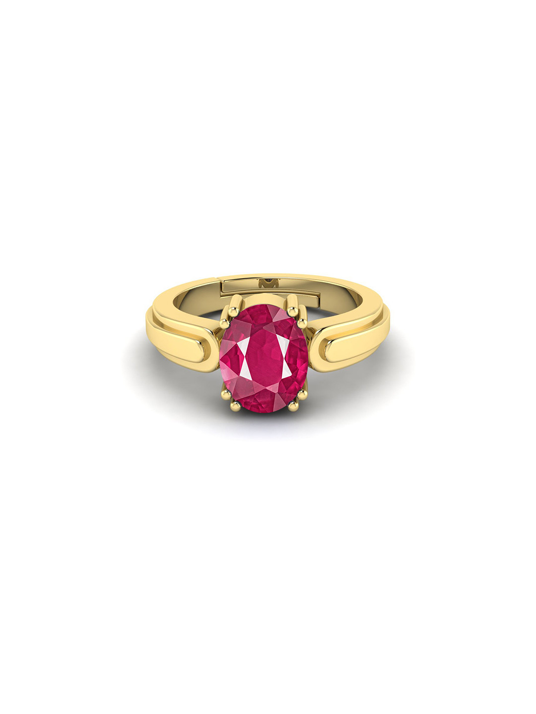 Ruby Stone Ring 7.25 Ratti 6.00 KT For Men And Women Brass Ruby Ring