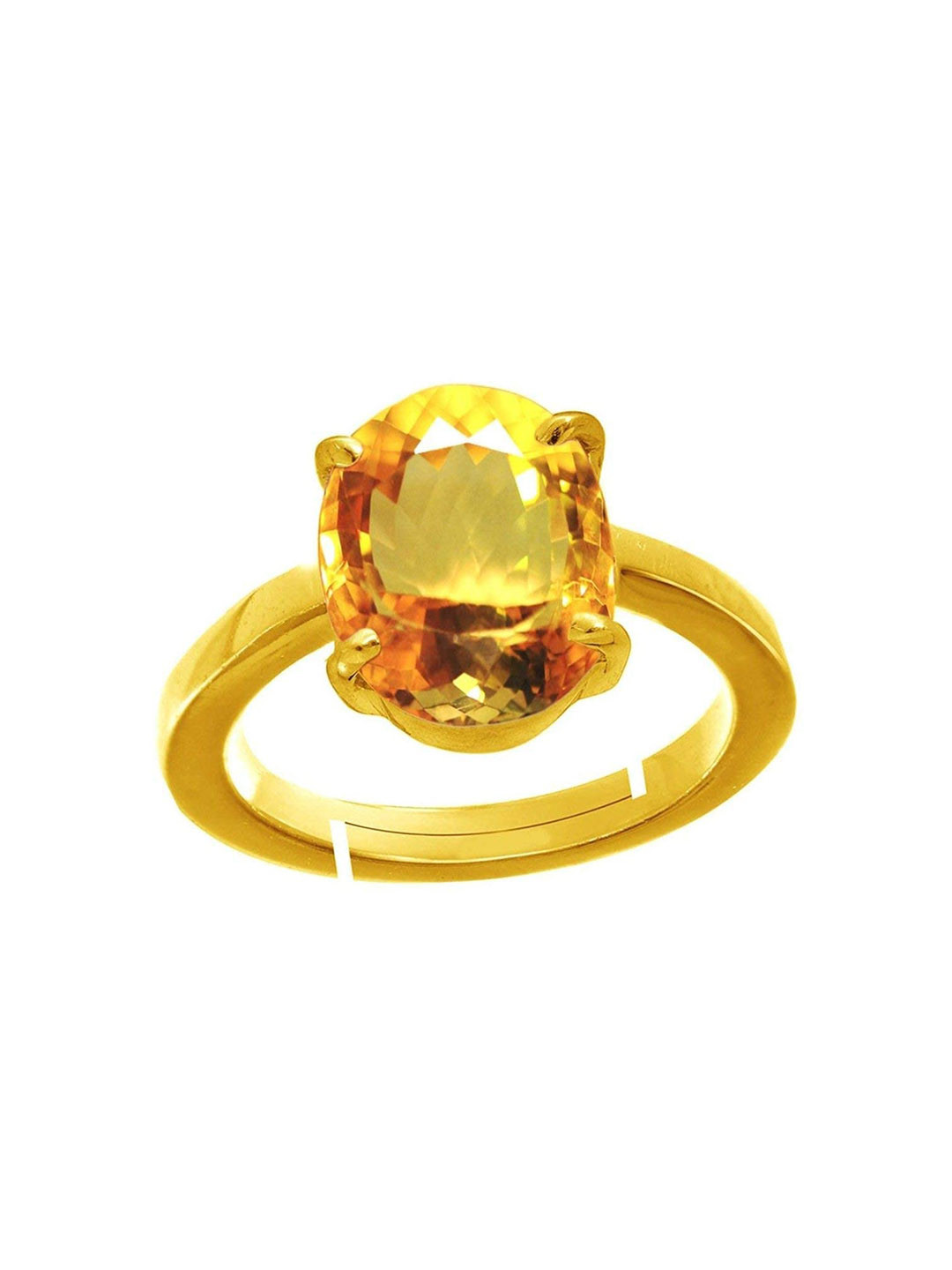 RRVGEM 13 KT Citrine Gemstone Oval Cut Finger Ring
