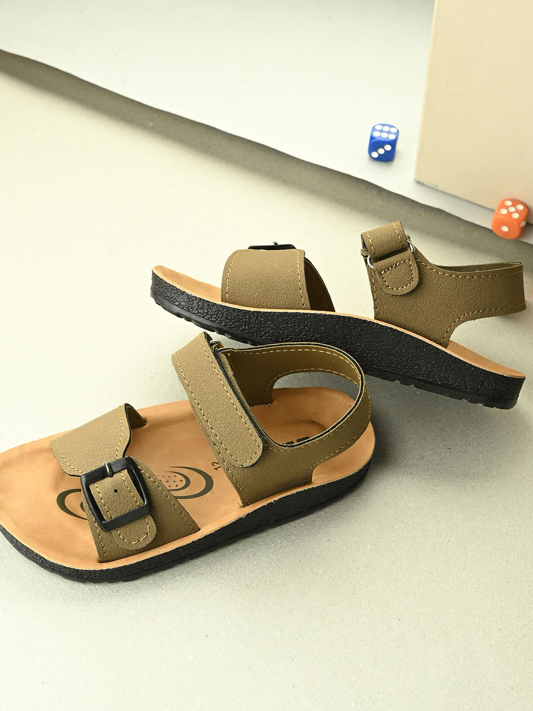 BIRDE Kids Solid Comfort Sandals with Buckle