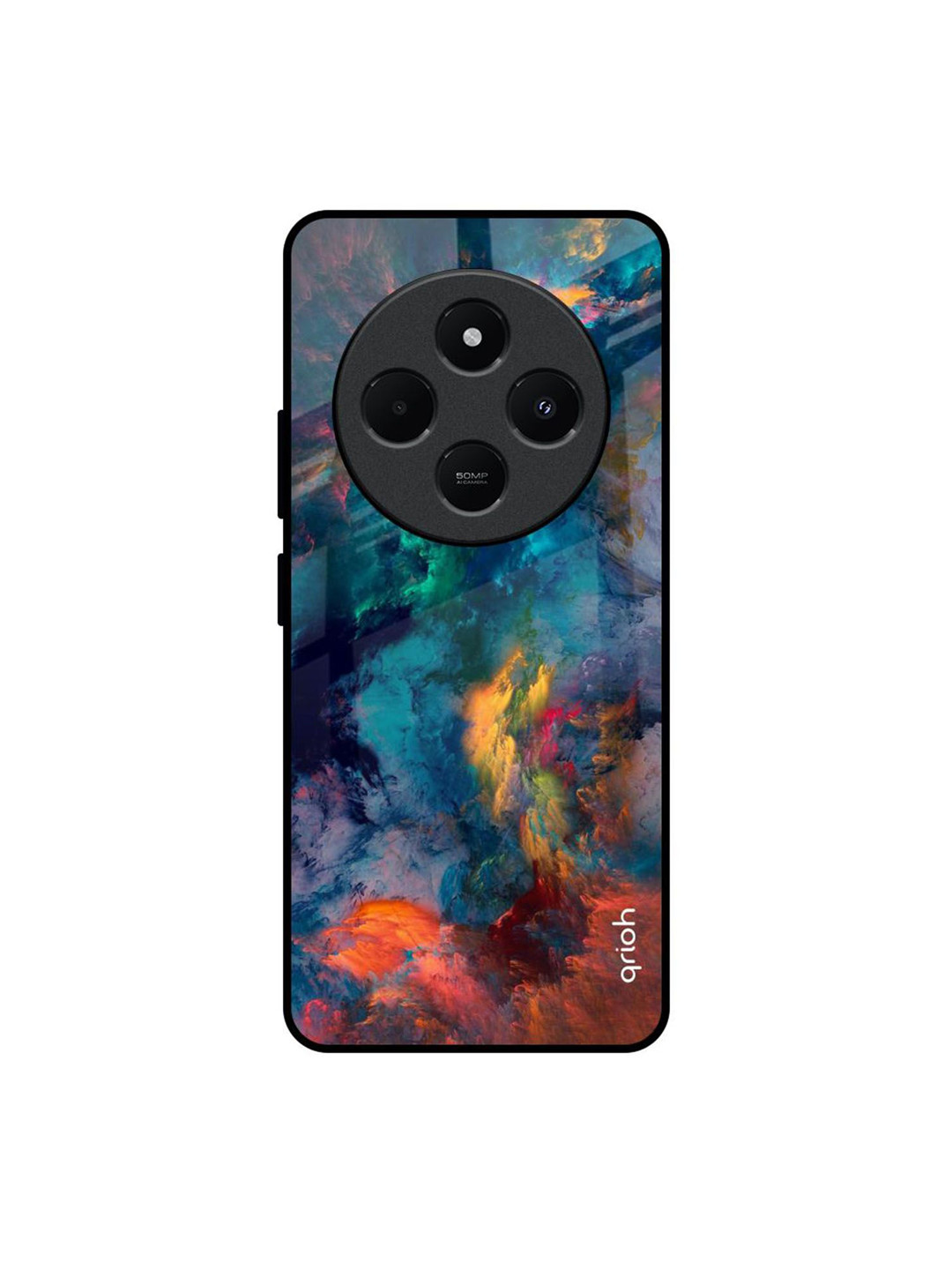 QRIOH Cloudburst Printed Redmi 14C 5G Impact Resistant Back Case