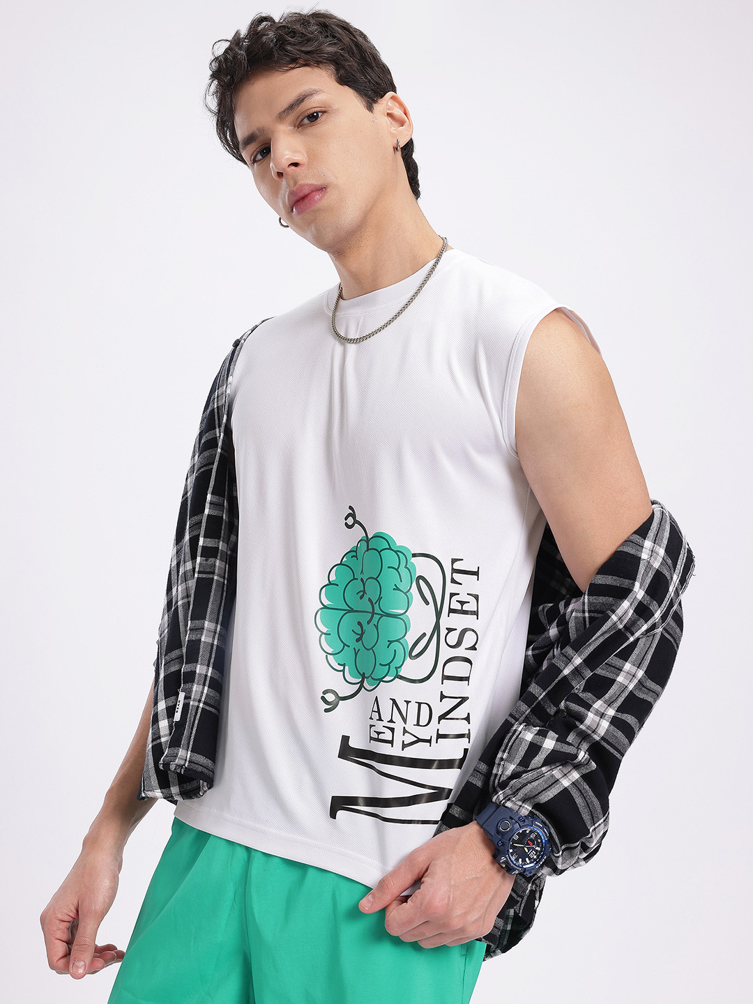 glitchez Printed Round-Neck T-shirt