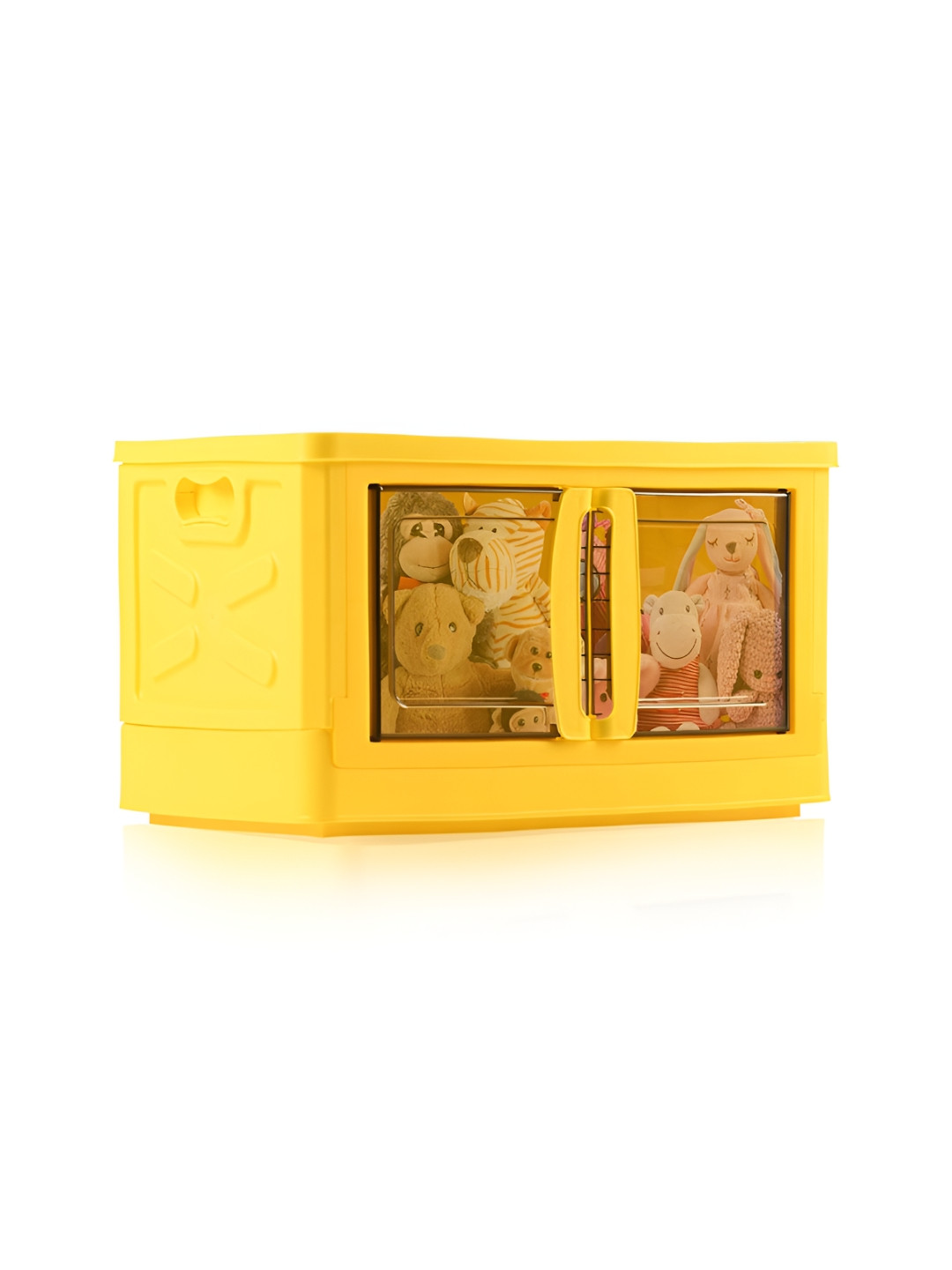 Aura Black 1 Units Collapsible & Stackable Plastic Storage Box with Lid Drawer Organiser