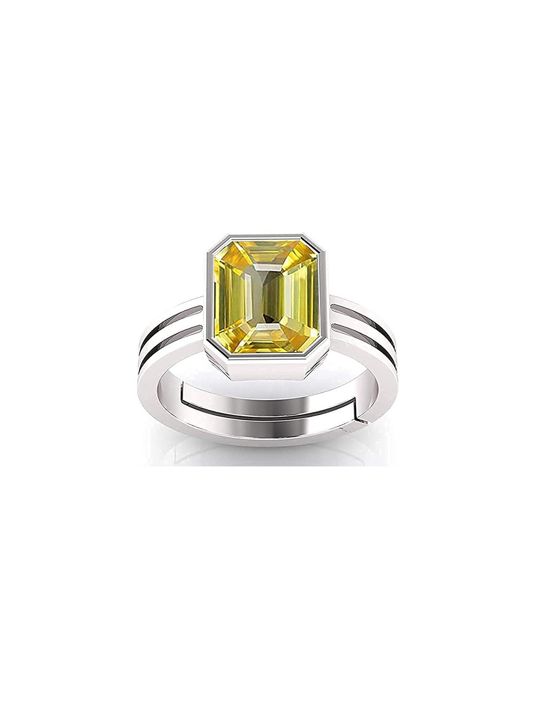RRVGEM 12.00 Ratti Yellow Brass Plated Sapphire Ring