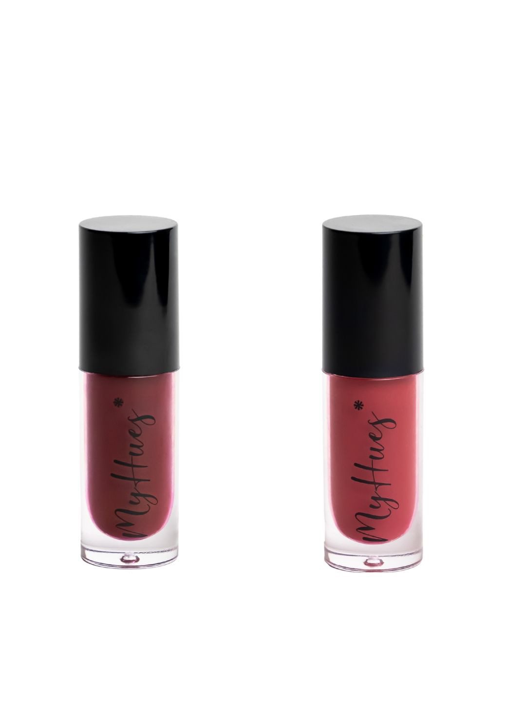 MyHues Set Of 2 Hy Glow Long Lasting Lip Elixir - 5 ml Each - Noor - Yana