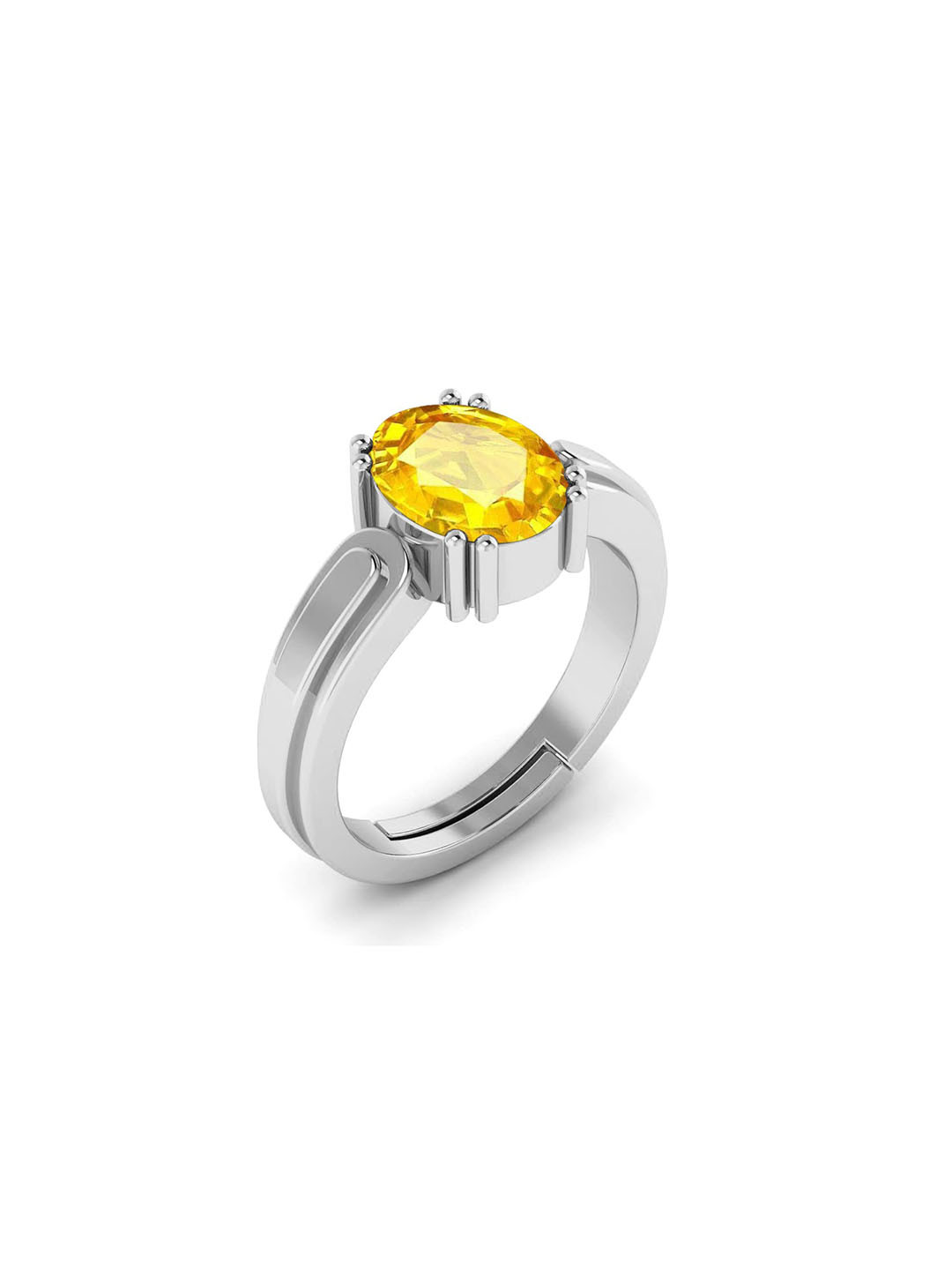 RRVGEM Yellow Sapphire Ring Pukhraj Ge
