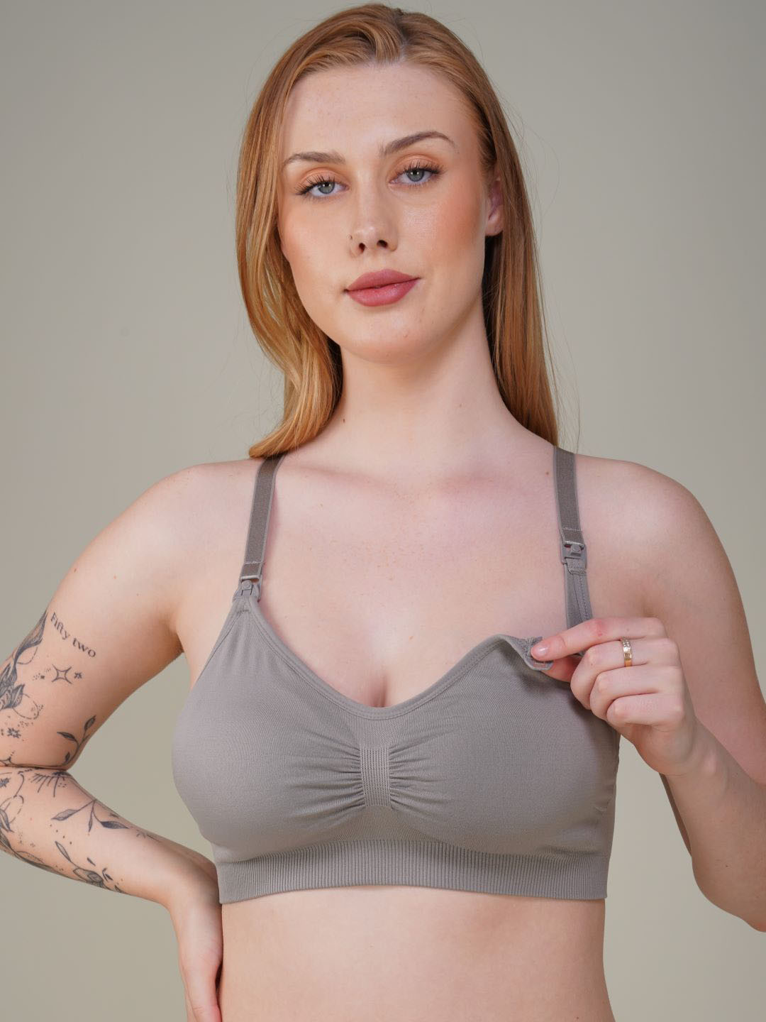 TOMKOT Women Padded Full Coverage Soft Cups Adjustable Straps Feeding Bra