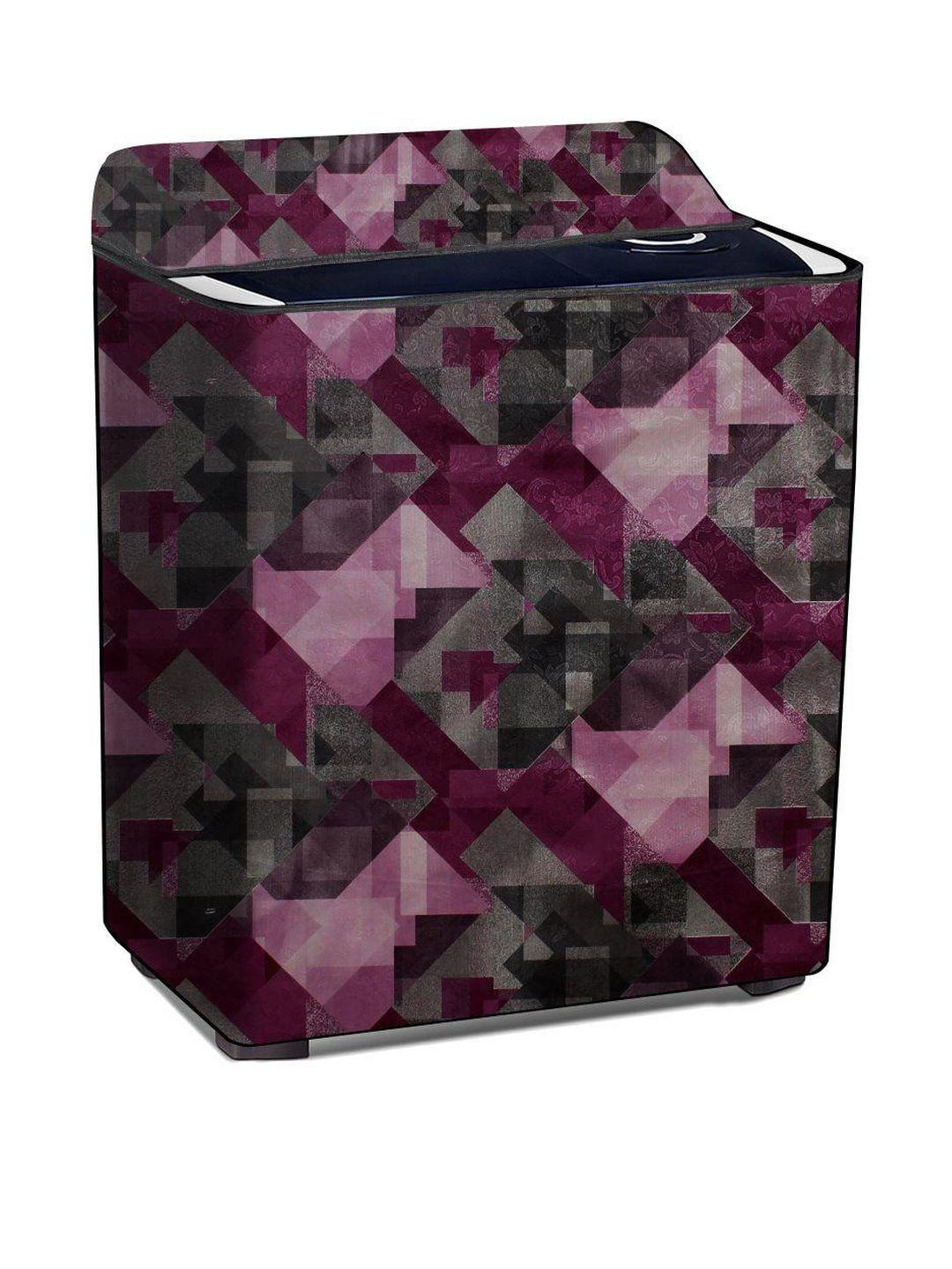 Stylista Maroon PVC Washing Machine Cover