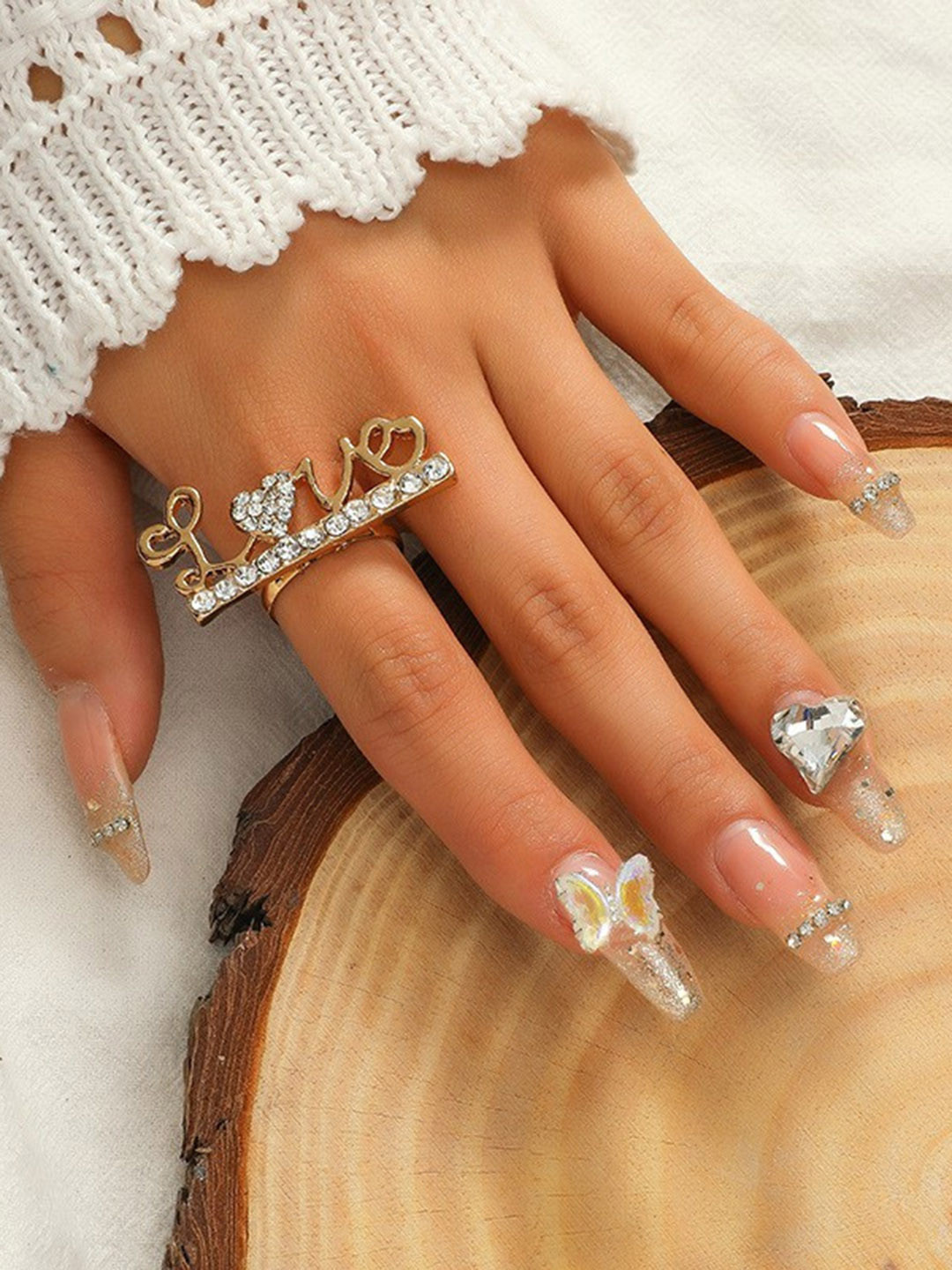 Arzonai adjustable letter Ring