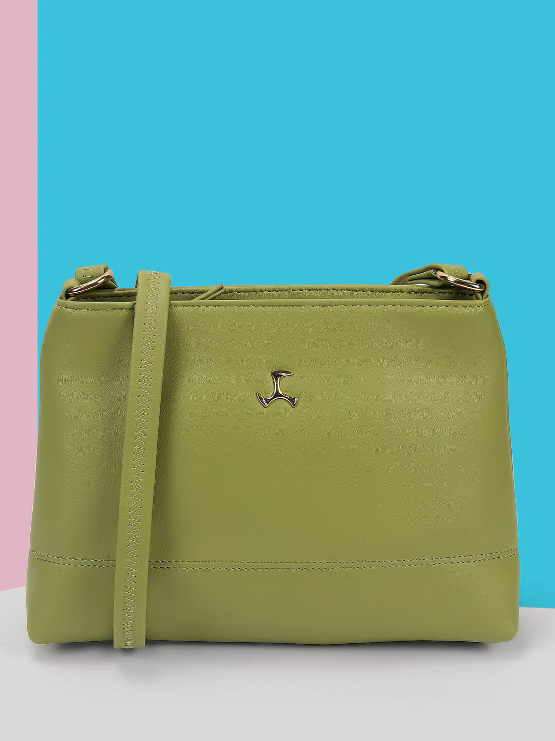 Mochi Applique Structured Sling Bag