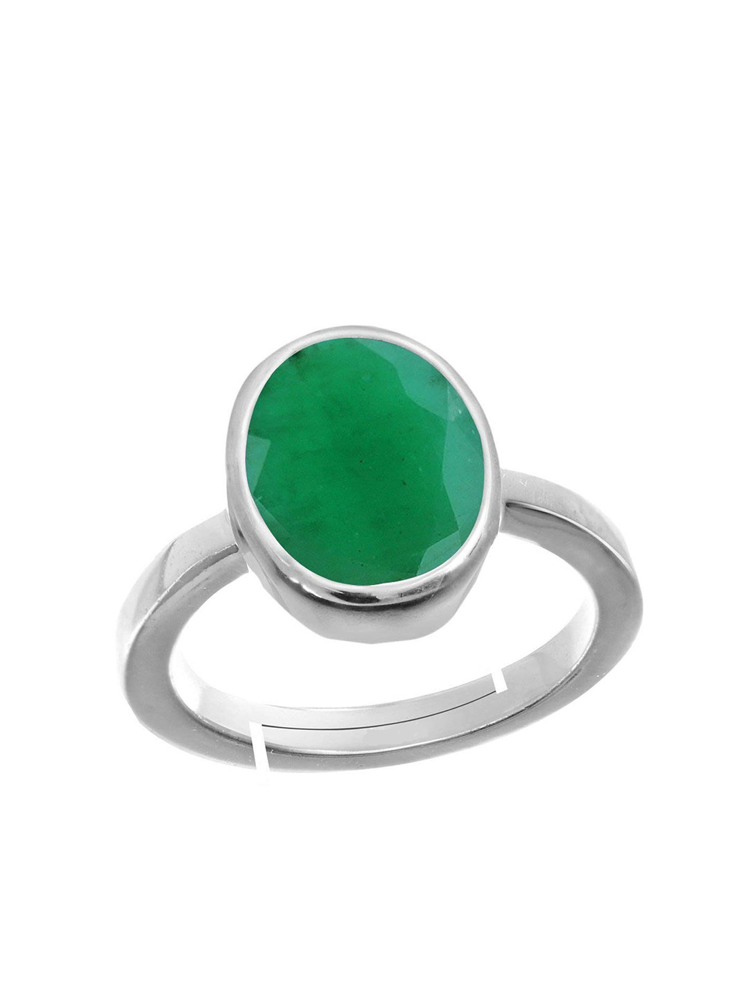 RRVGEM 10.00 KT Silver Plated Rashi Ratna Adjustable Ring