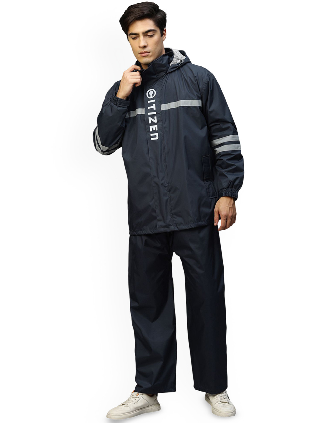 Citizen Men Attached Hood Rain Suit