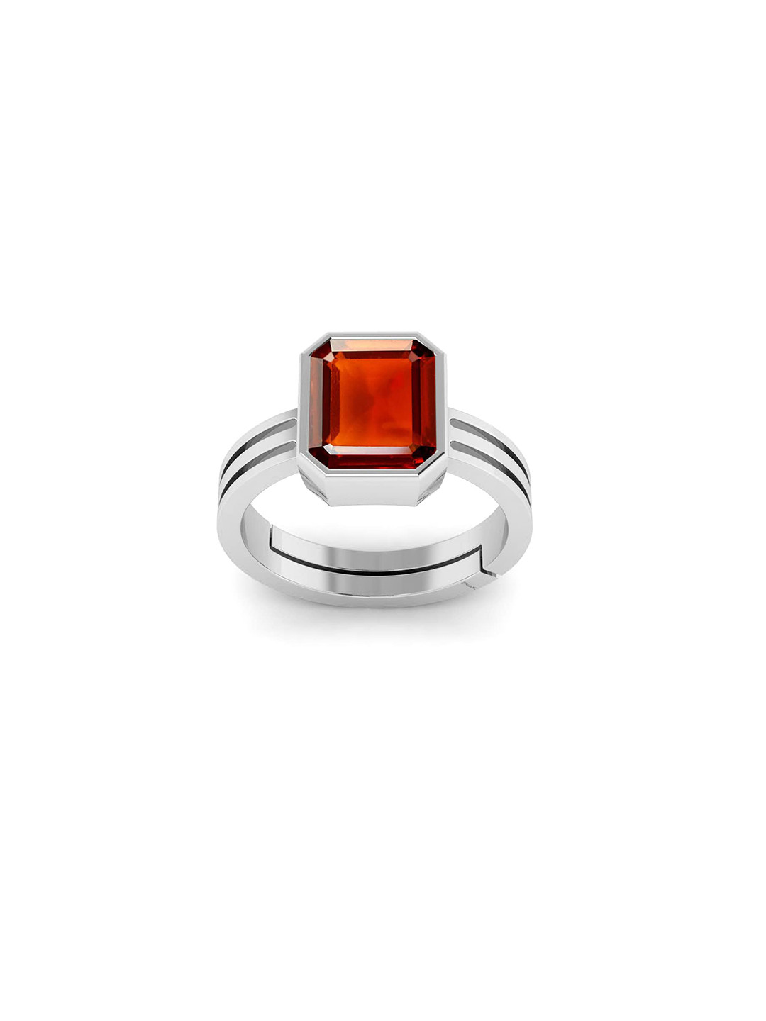 RRVGEM 4.00 Ratti 3.70 KT GemStone Gomed Hessonite Stone Ring