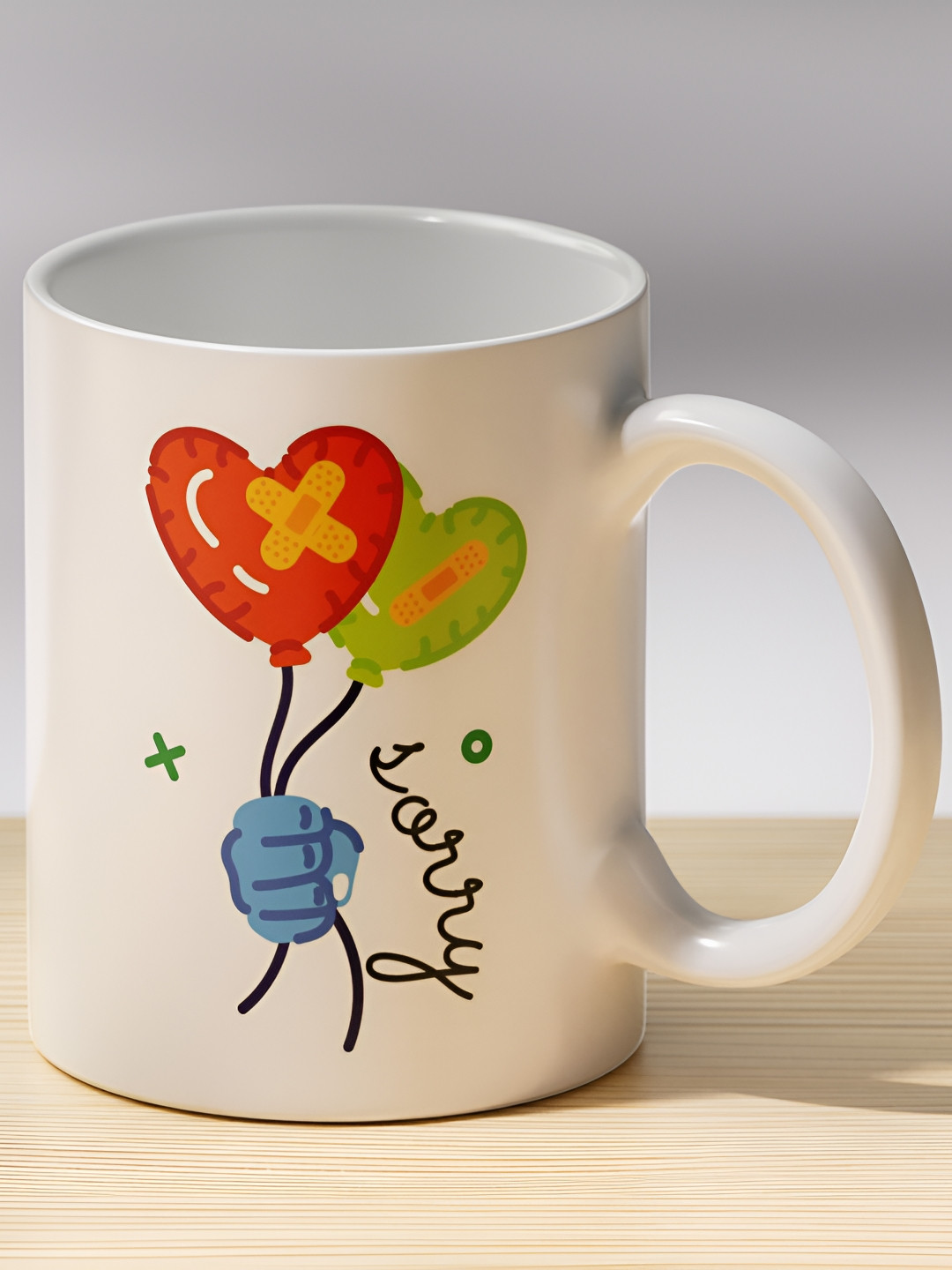 Gift4You Gift Warli Art White Typography Ceramic Microwave Safe Cup-330ml