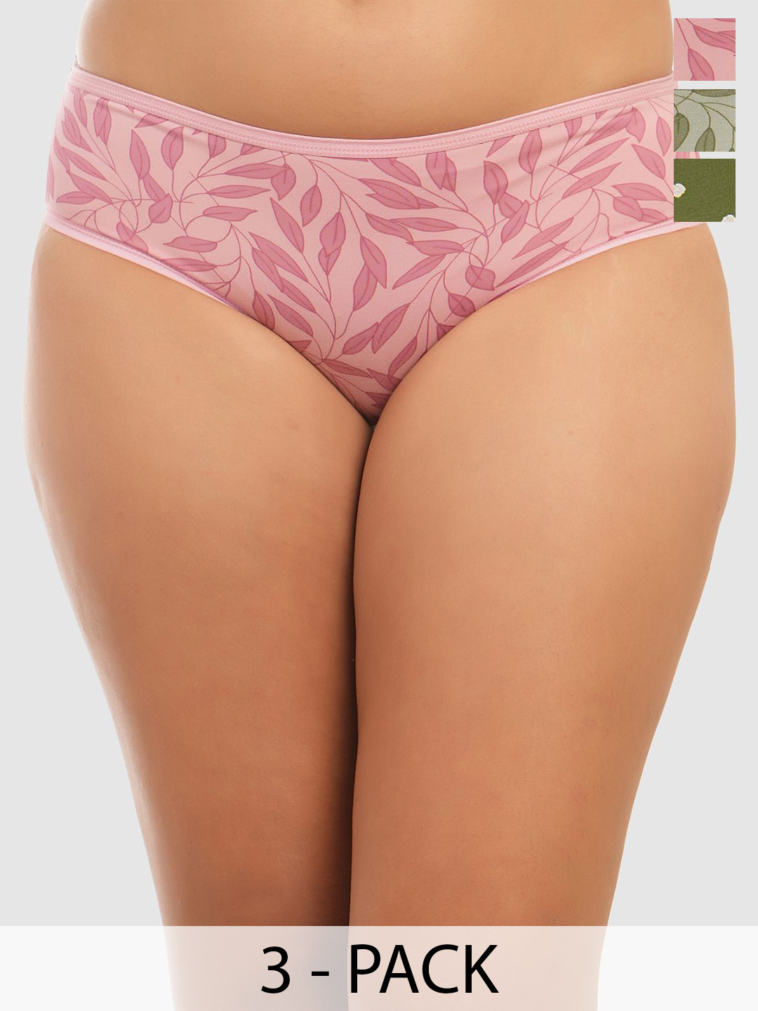 DressBerry Pack Of 3 Printed Mid-Rise Hipster Briefs MVP-1030-COMBO