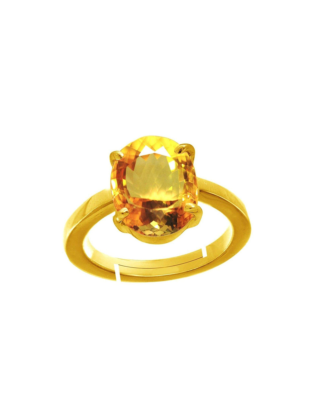 RRVGEM 11.25 RATTI Citrine Gemstone Oval Cut Finger Ring