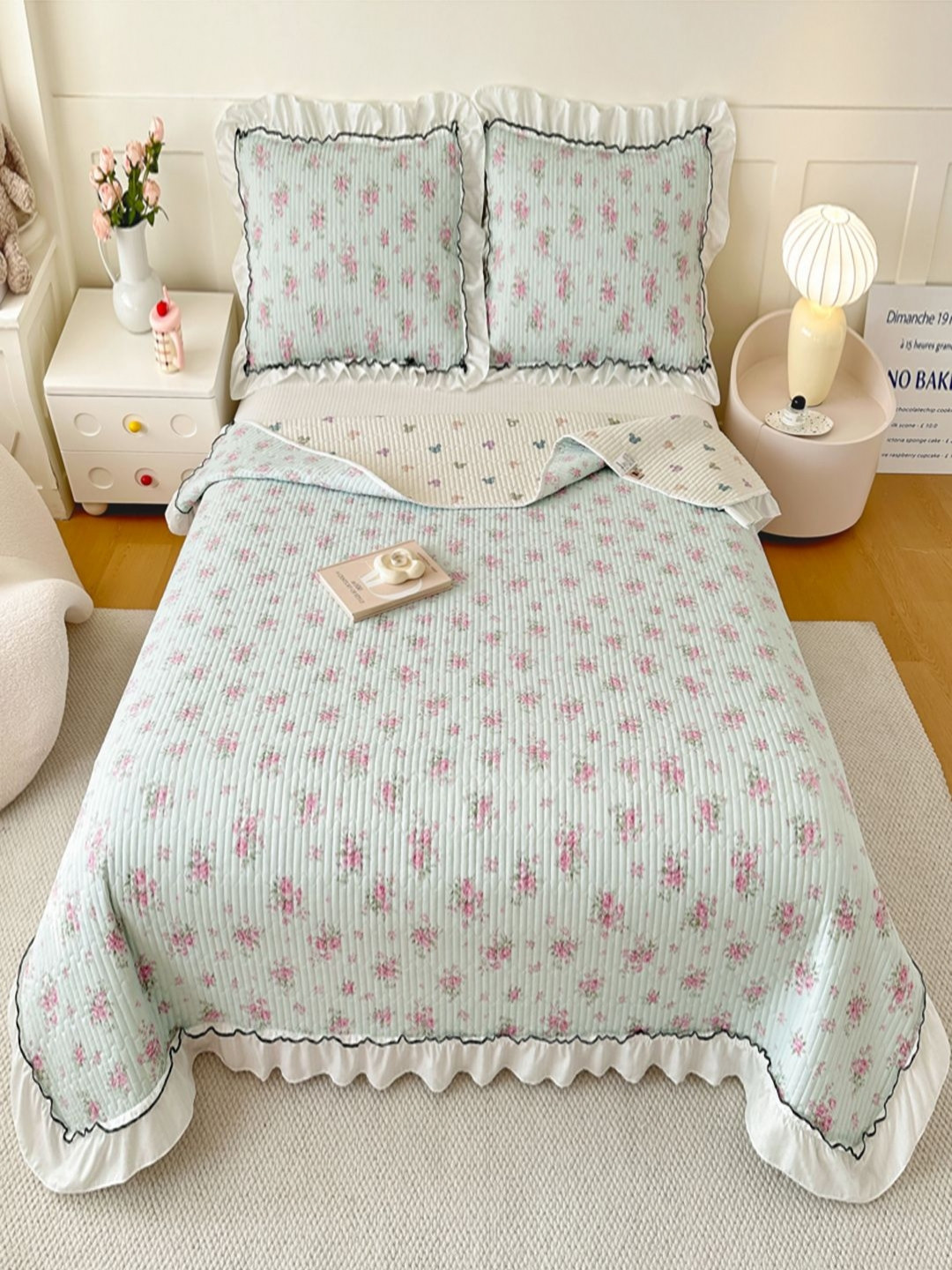 JC HOME Unisex Double Bed Queen Cover With Pillow Covers