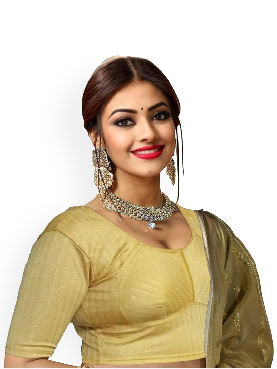 PU FASHION U-Neck Saree Blouse