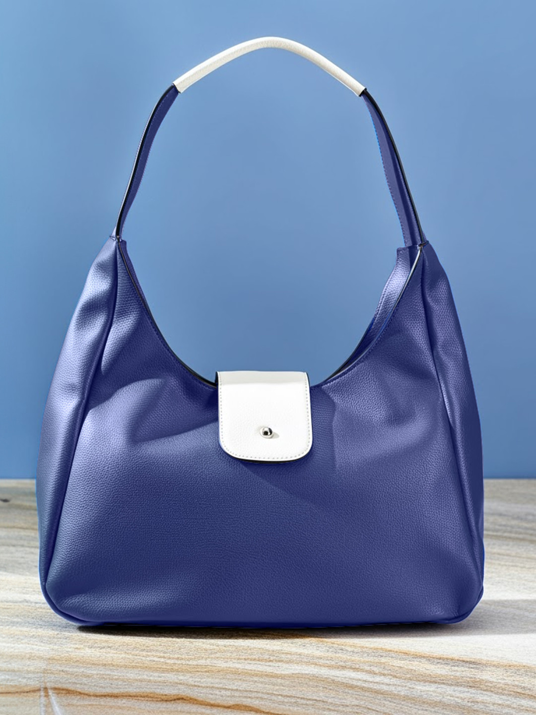 French Connection Textured Structured Hobo Bag