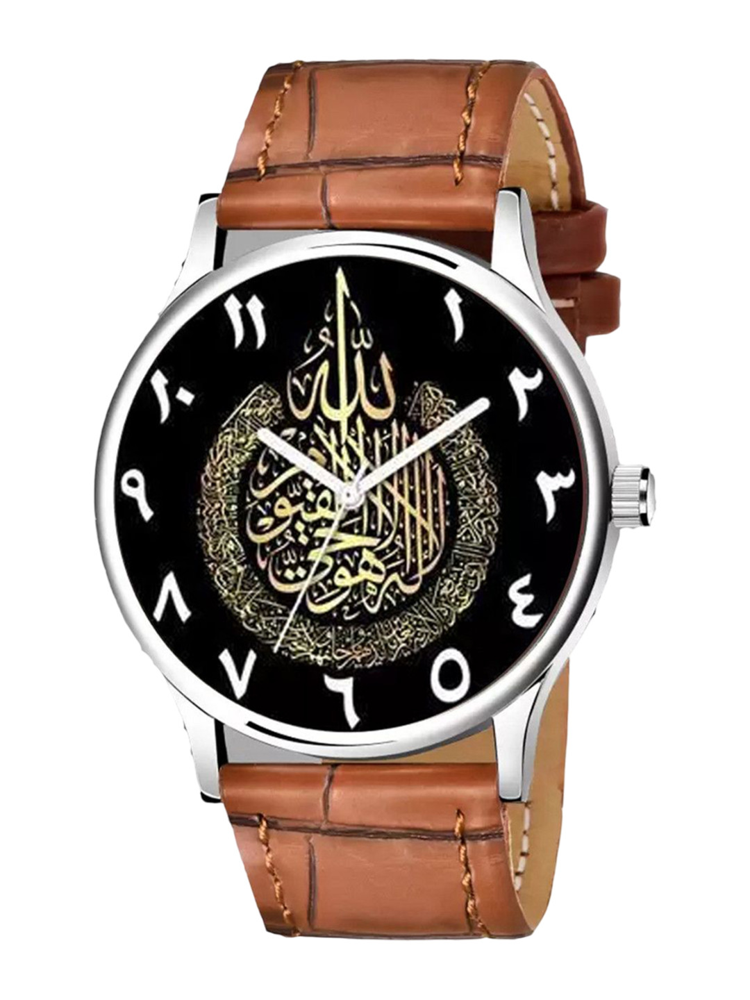 CSAMON Men Bracelet Style Straps Analogue Watch 1018SLV Islamic NUM08 Beige L_SH